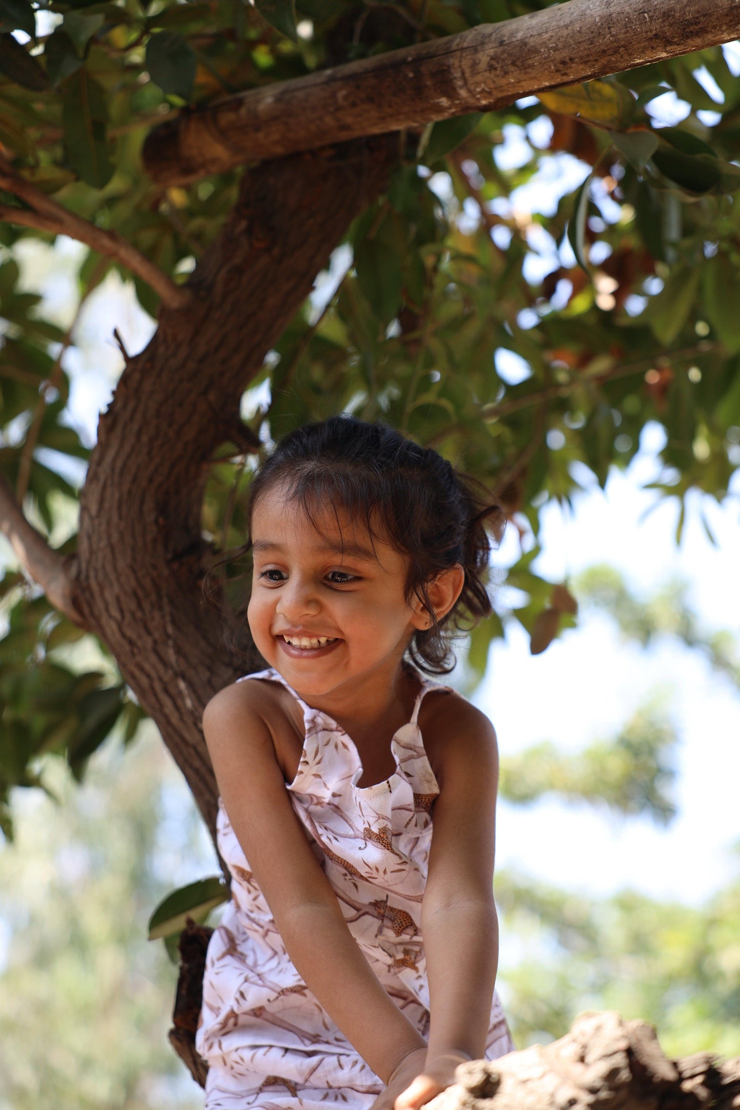 The Mystic Felines Print Pure Linen Skort Top Coord Set