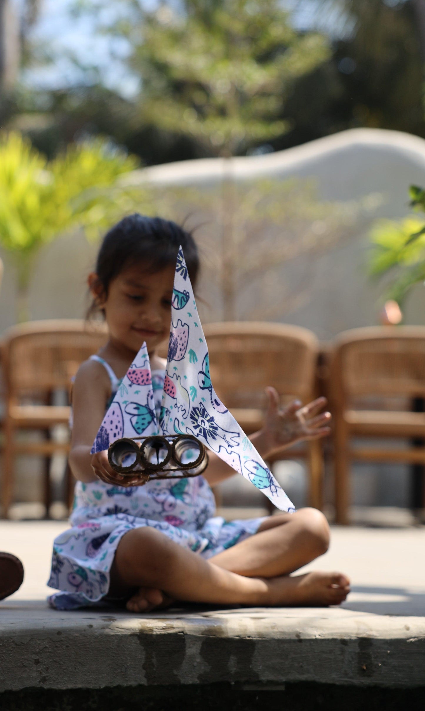 The Funny Fables Print Pure Linen Skirt top Coord Set