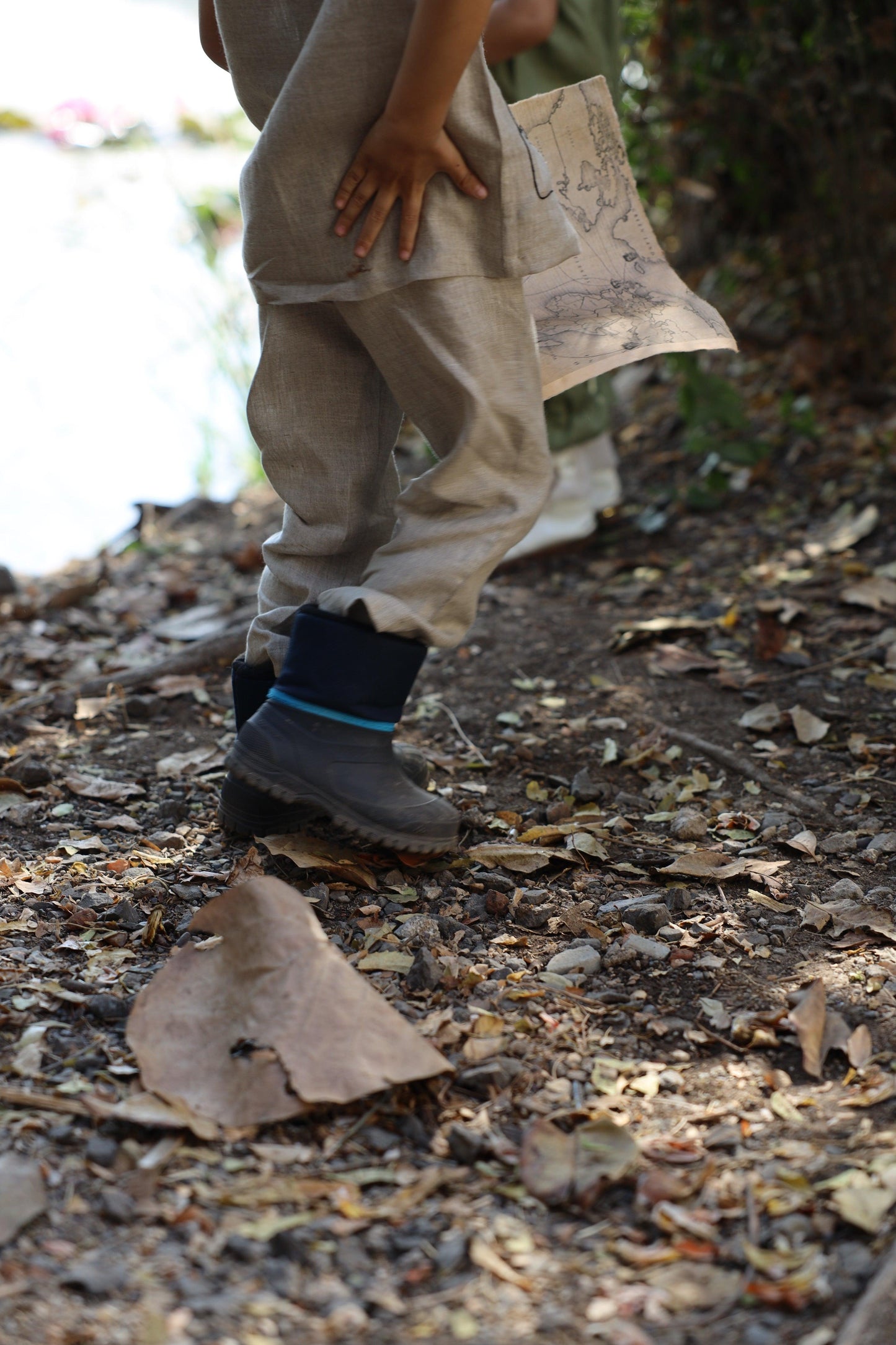 The Imperial Stars And Shuttles inspired Pure Linen Handwork Unisex Coord Set - Khakhi