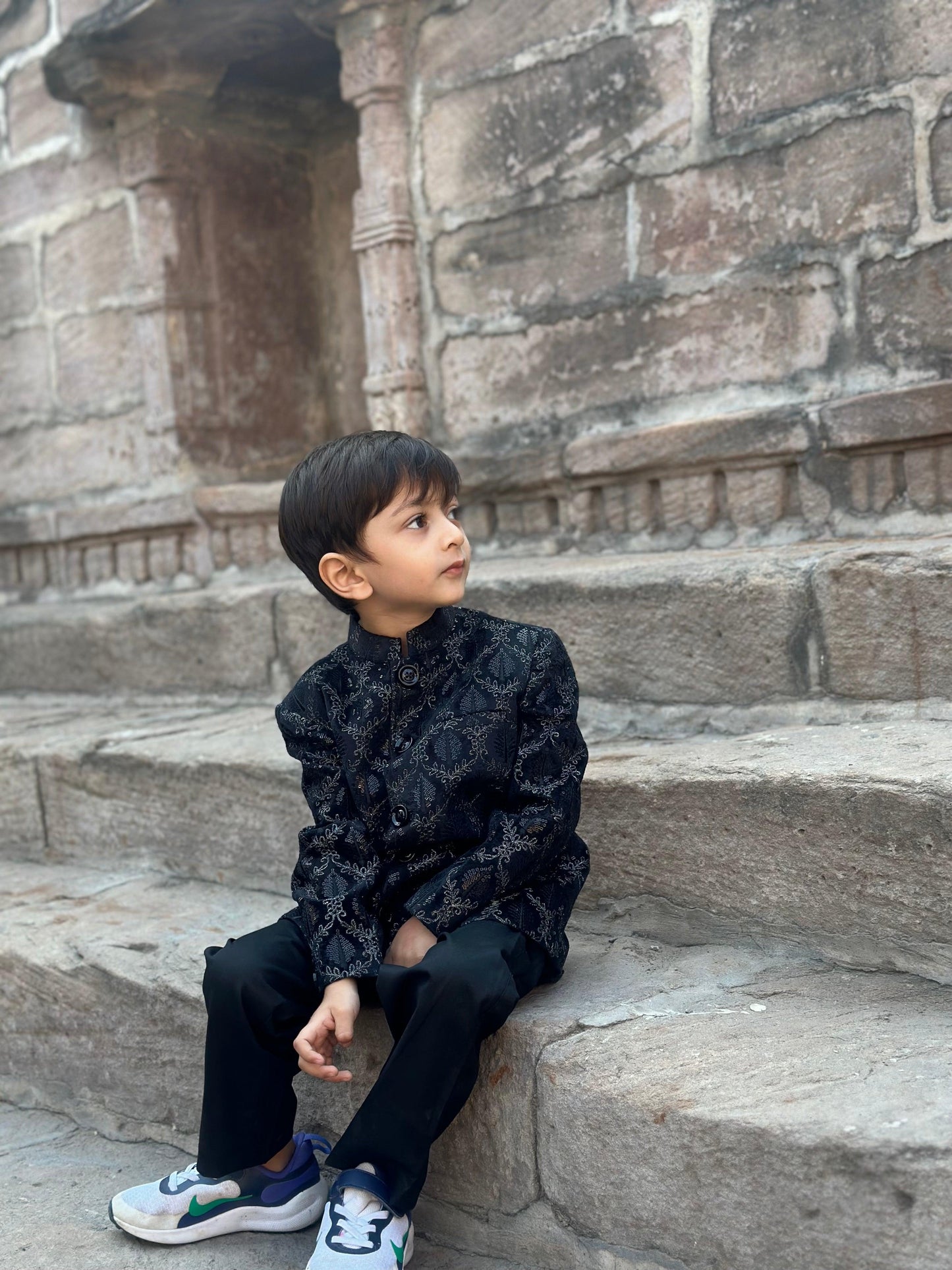 Beautiful Tree Work Premium Velvet Jodhpuri Bandgala with Pants - Funny Bones Clothings