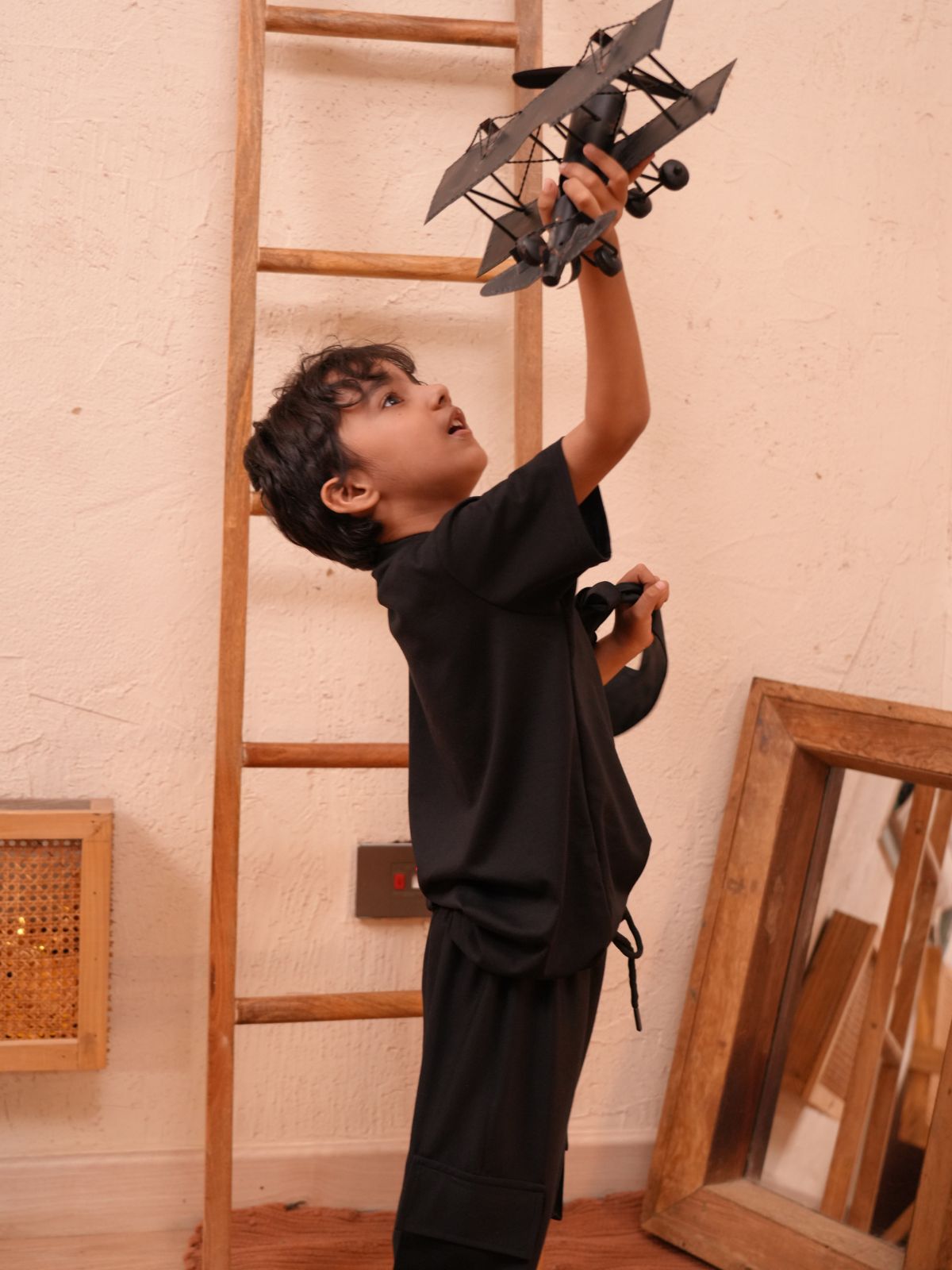 The Bear and The Bear Embriodered Pure Tencel T Shirt and Joggers Coord Sets