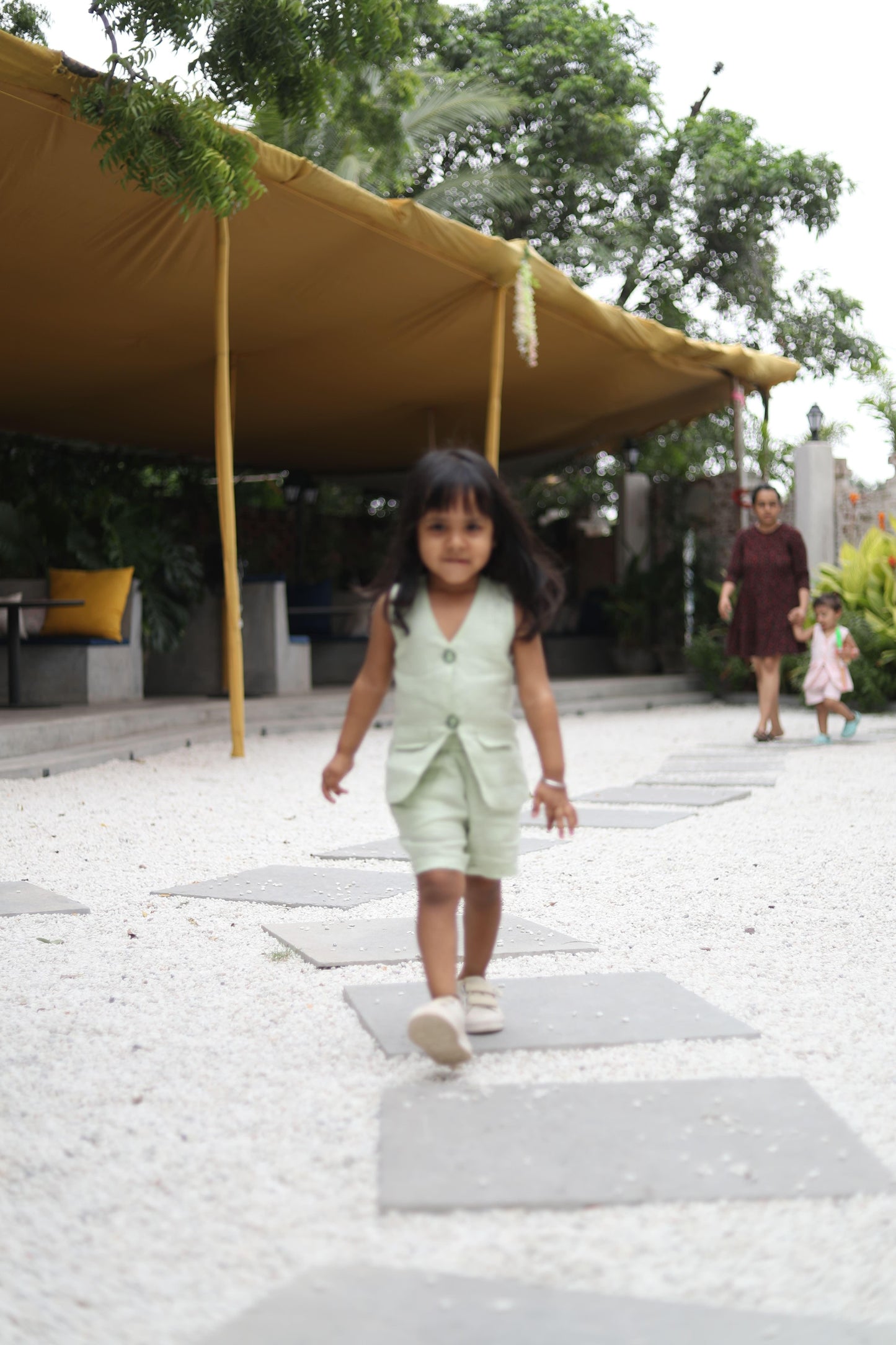 Jacket Shorts Solid Green Pure Linen Co-ords - Funny Bones Clothings