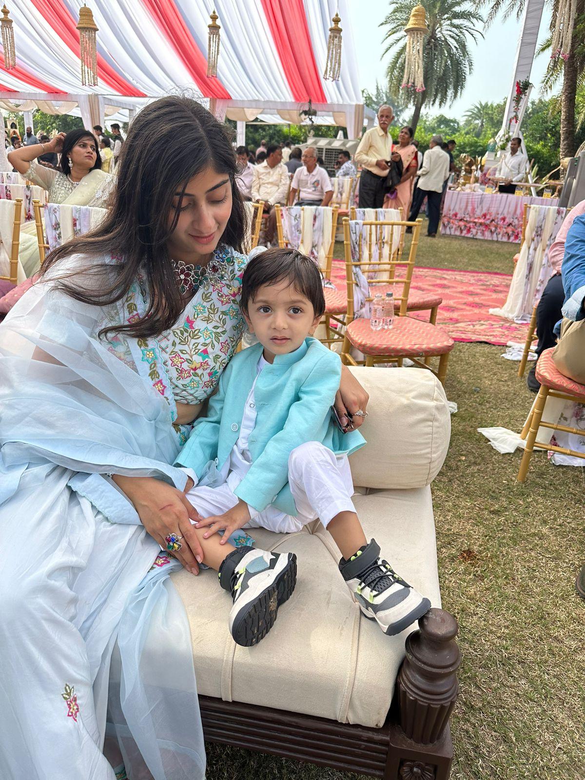 Solid Sky Blue Pure Linen Bandgala Blazer with White Kurta Pajama Set - Funny Bones Clothings