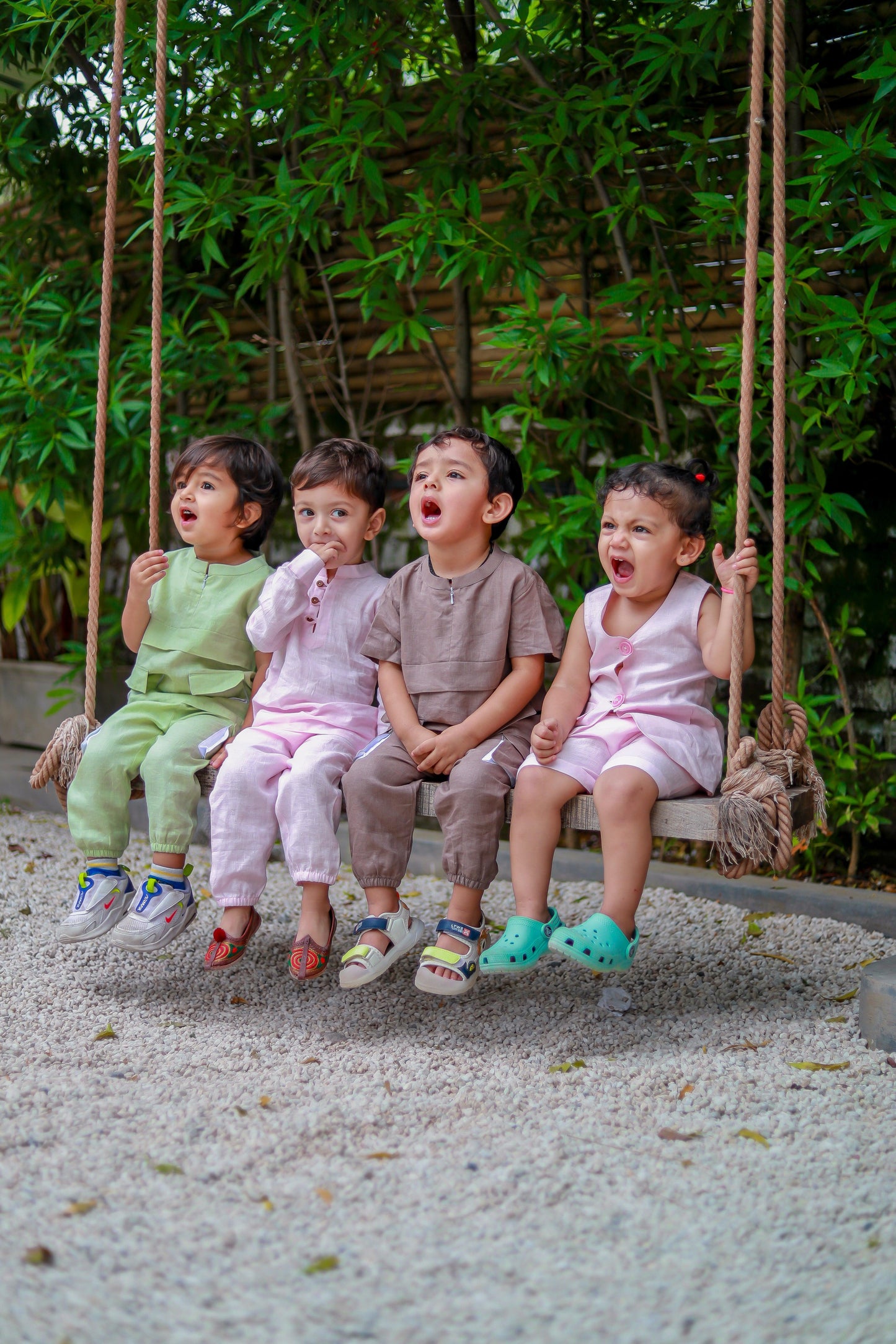 Jacket Shorts Solid Pink Pure Linen Co-ords - Funny Bones Clothings