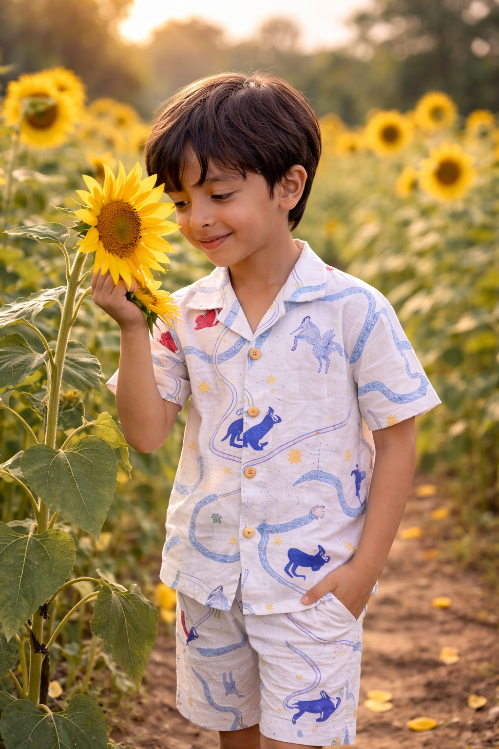 Griffin's Universe Print Linen Coord Set