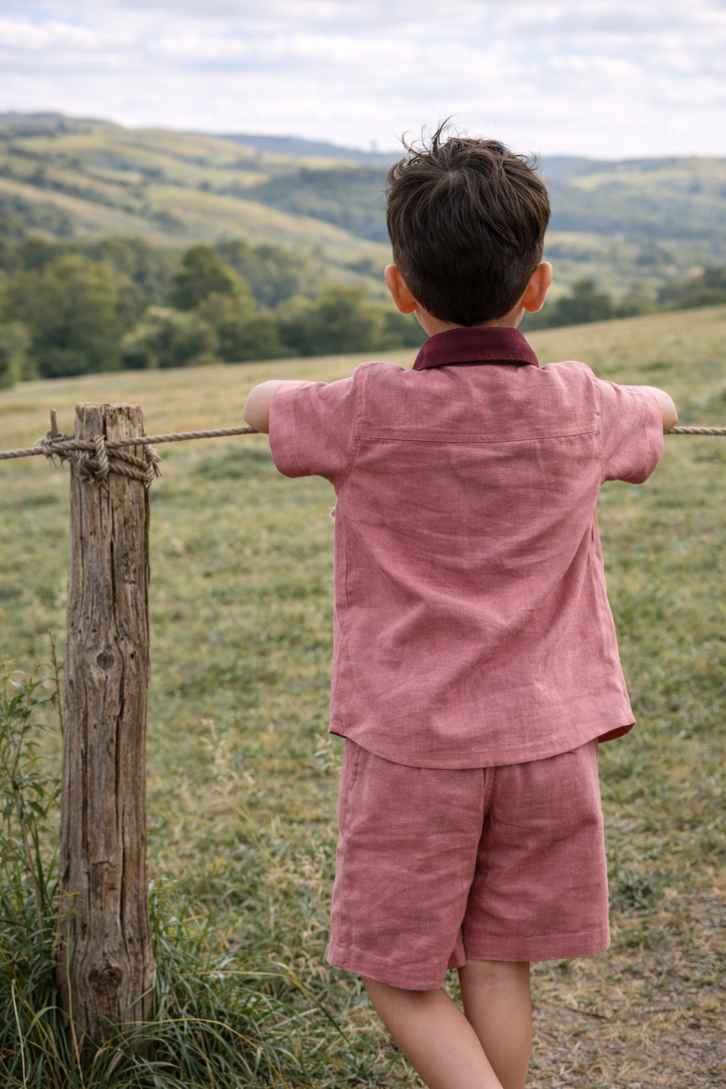 Ancient Valley Appliqué Handwork Premium Linen Coord Set