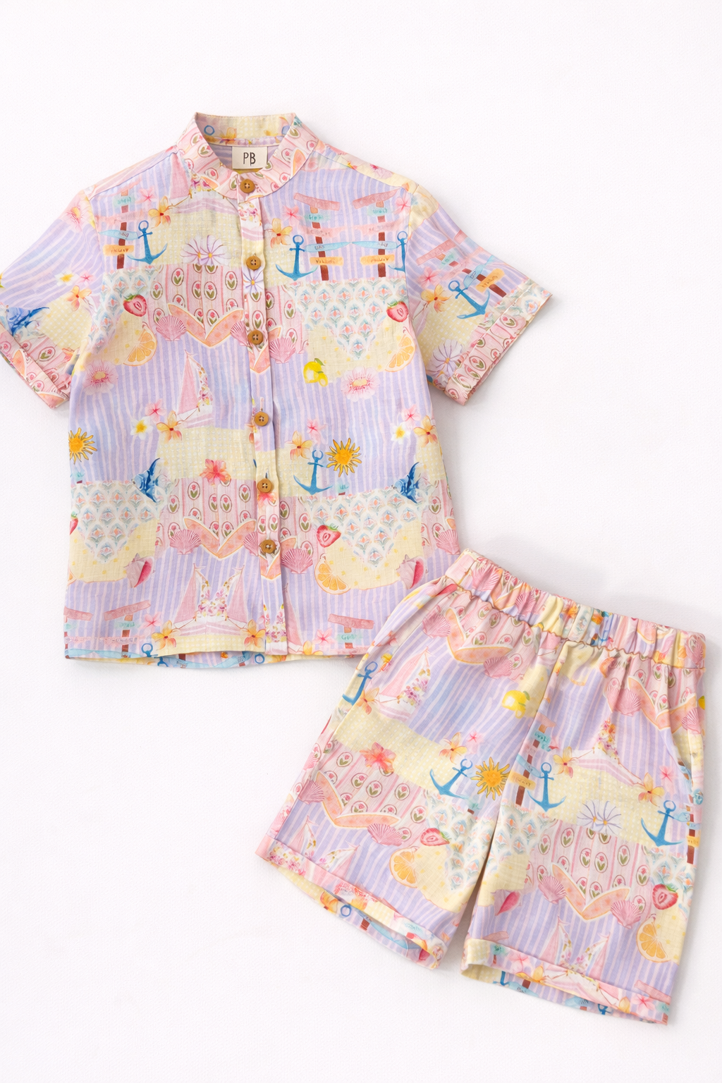 The Dreamy Sea Life Print Premium Linen Coord Set