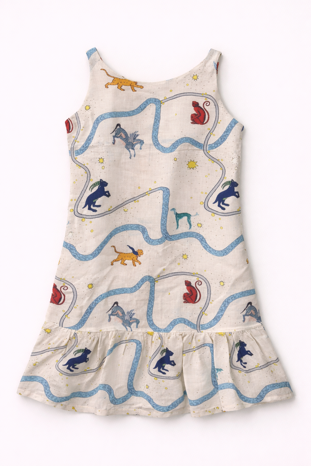 Griffin's Universe Print Premium Linen Dress