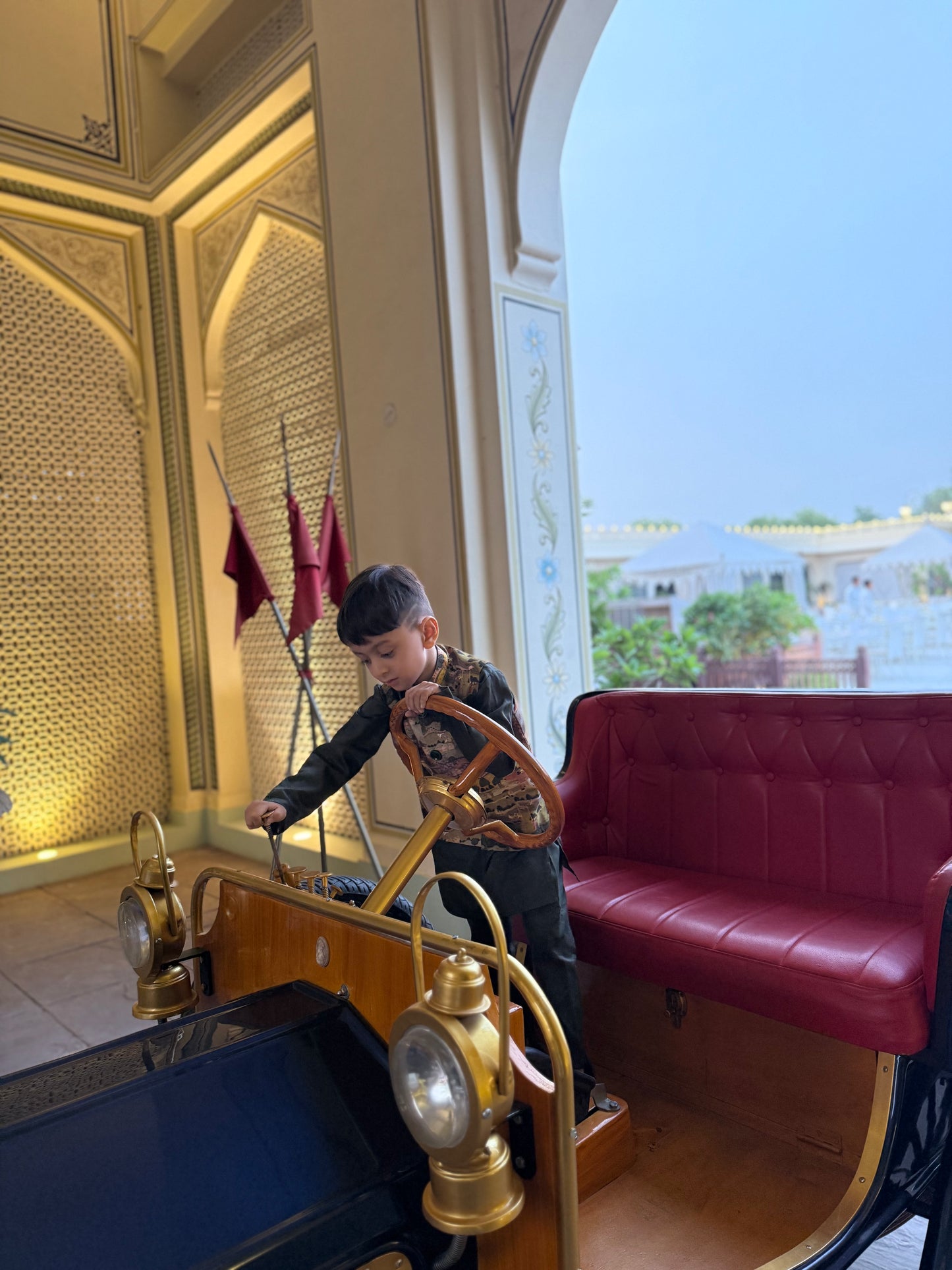 The Bagh E Khaas Print Pure Muslin Silk Koti Kurta Pajama Set