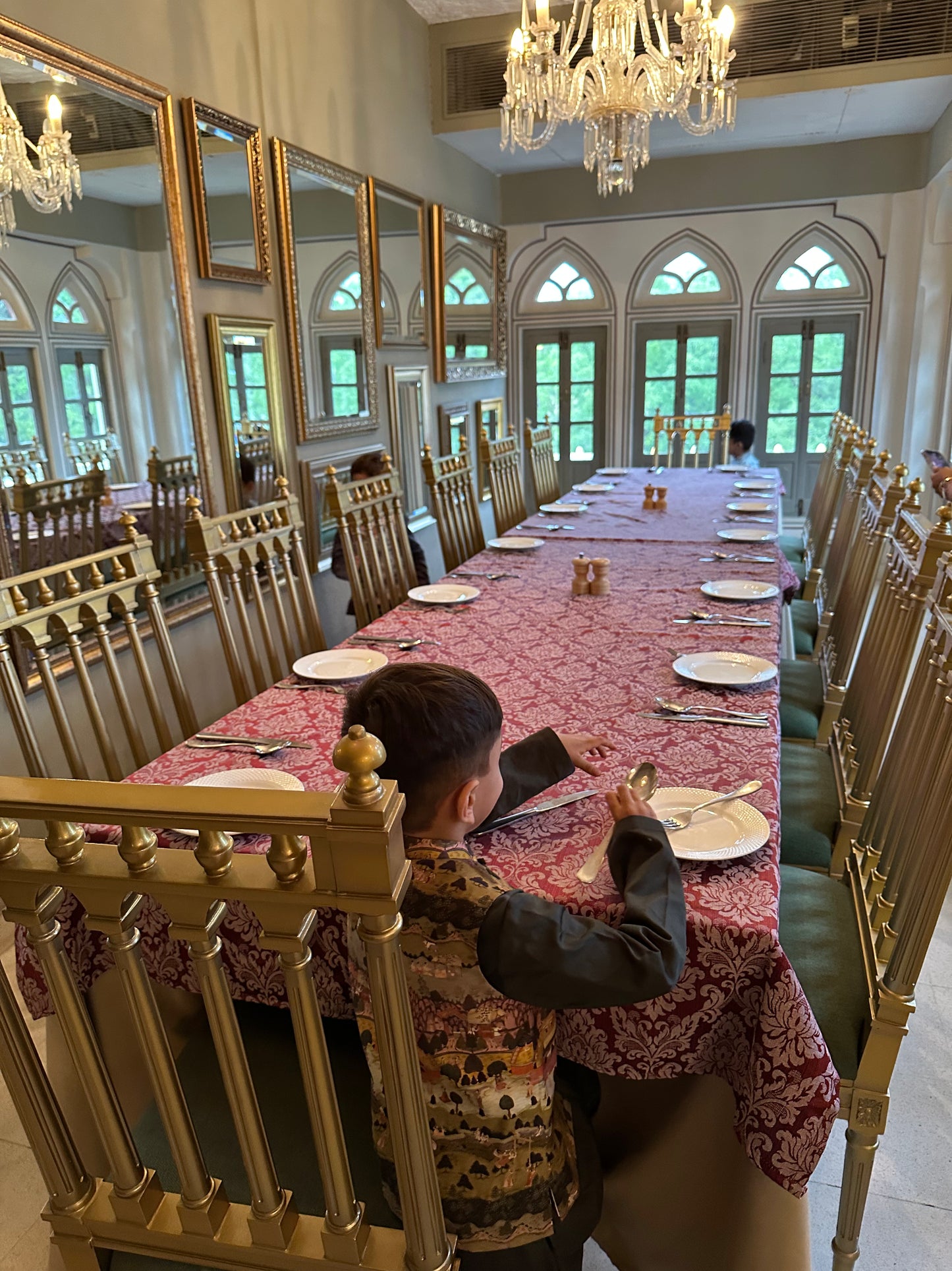 The Bagh E Khaas Print Pure Muslin Silk Koti Kurta Pajama Set