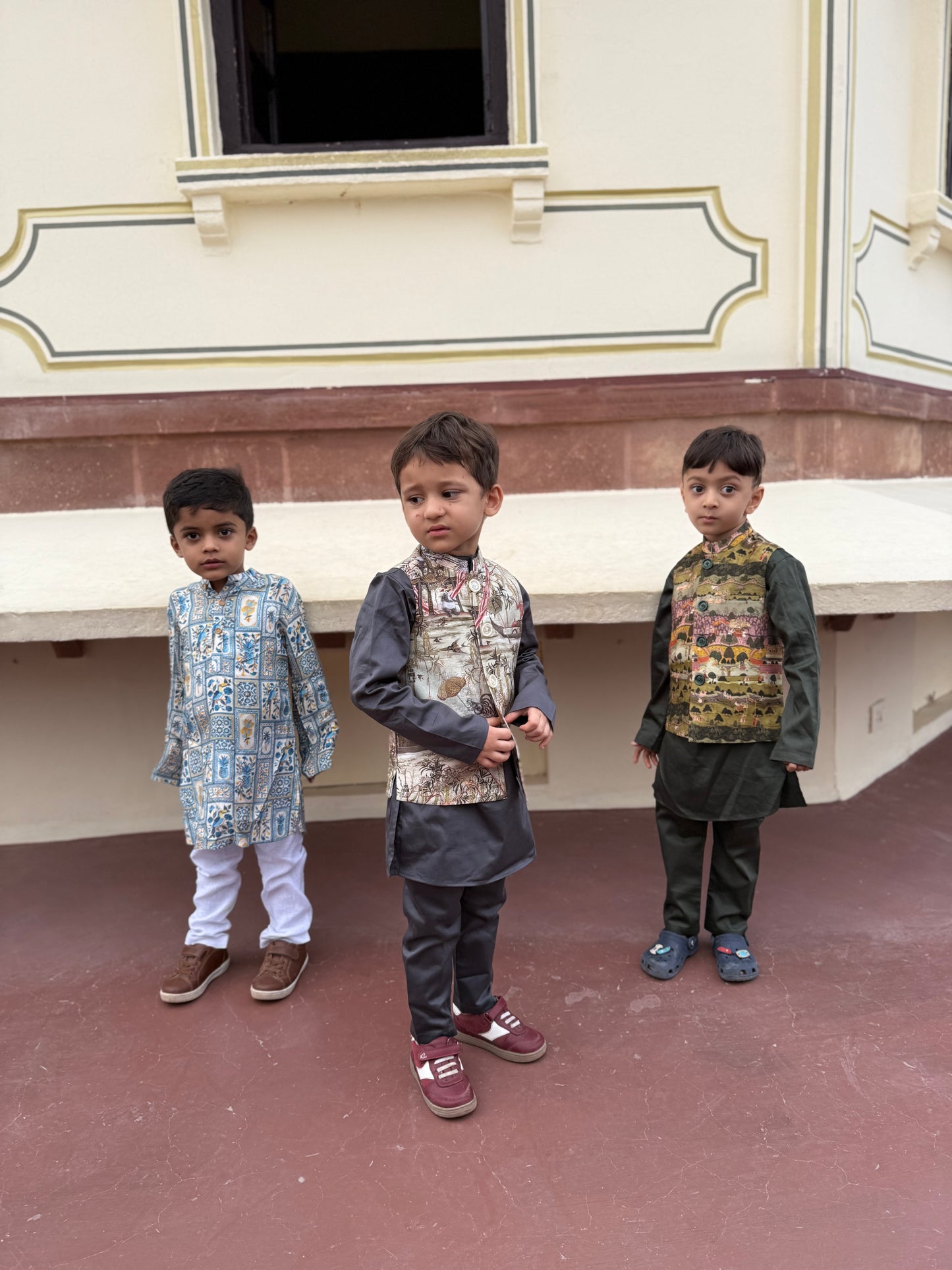 The Royal Tropic Print Pure Muslin Silk Kurta Pajama Set