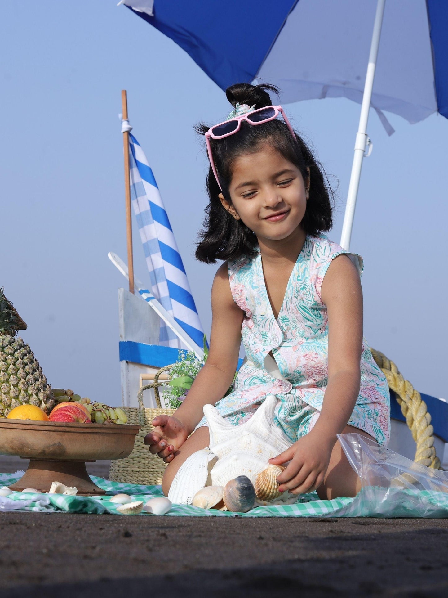 Jacket Shorts Enlightened Tiger Print Pure Linen Co-ords - Funny Bones Clothings