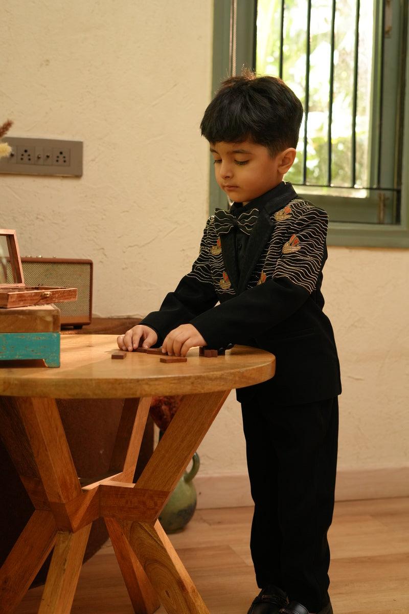 Ocean Voyage Blazer Set - Black