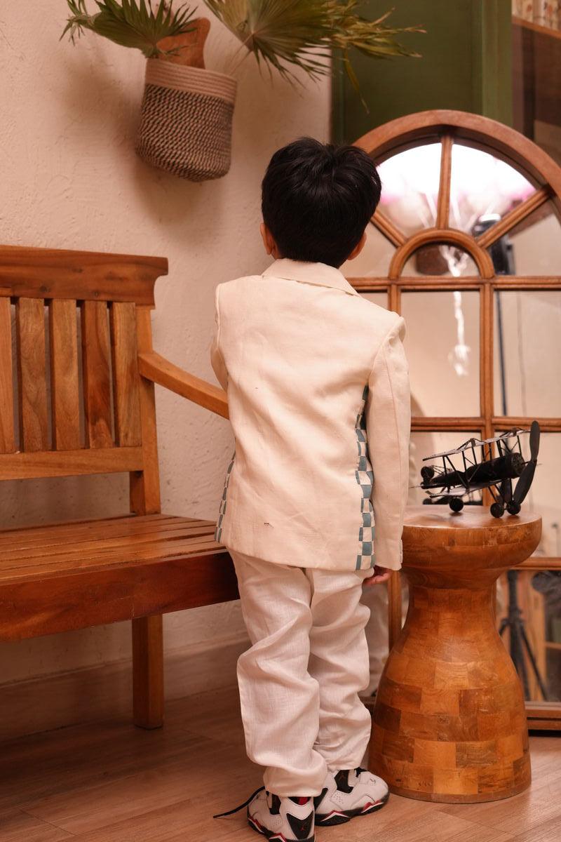 Mint Merge Pure Linen Intersect Blazer Set