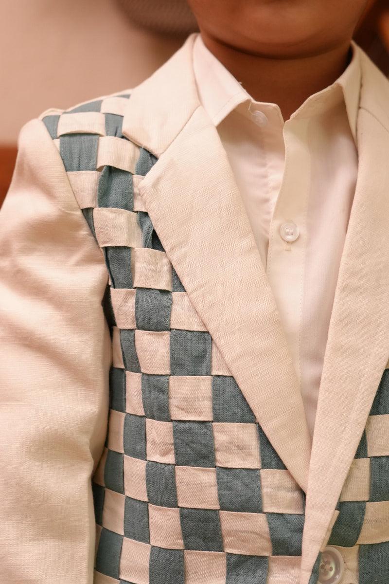 Mint Merge Pure Linen Intersect Blazer Set