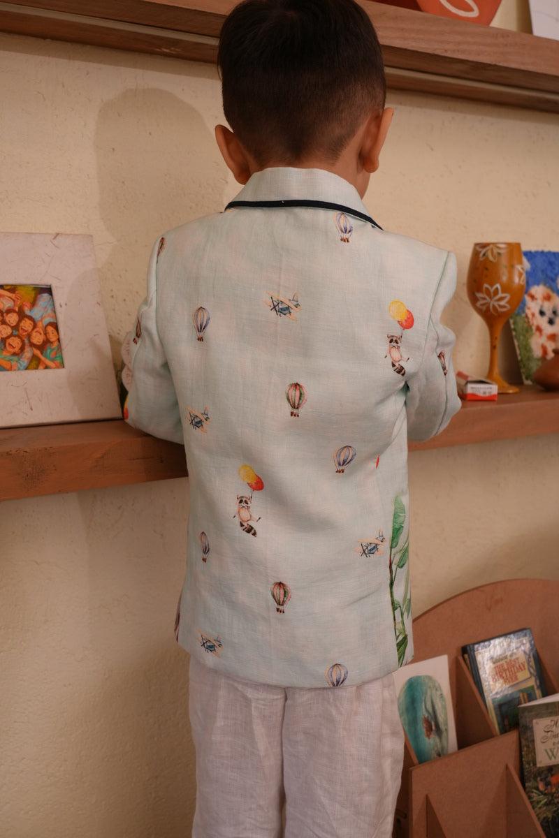 Nature Flights Pure Linen Blazer Set