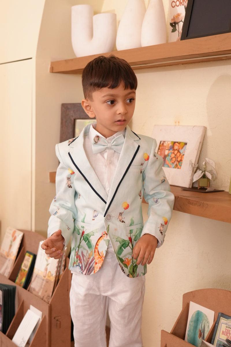 Nature Flights Pure Linen Blazer Set