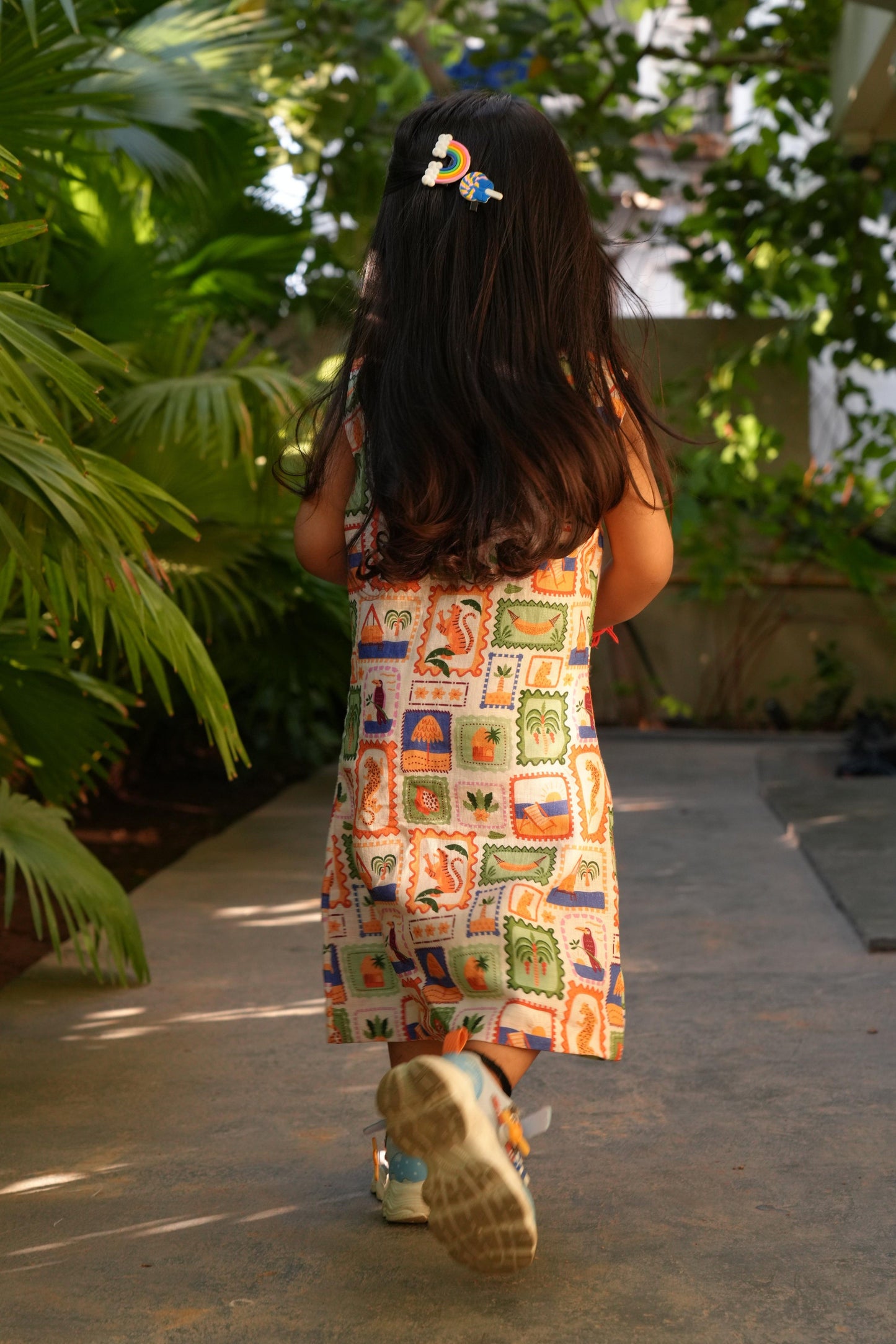 Wild EMblem Printed Pure Linen BLazer Dress