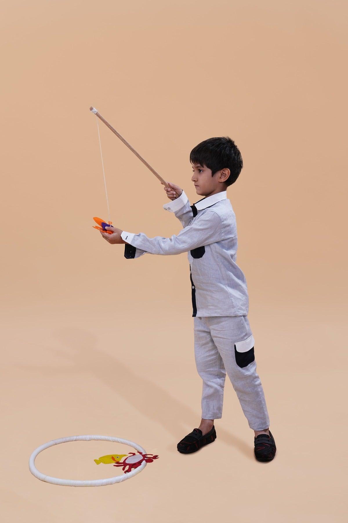 Cargo Pocket Styled Pure Linen Premium Co-ords - Grey - Dark Blue - White - Funny Bones Clothings