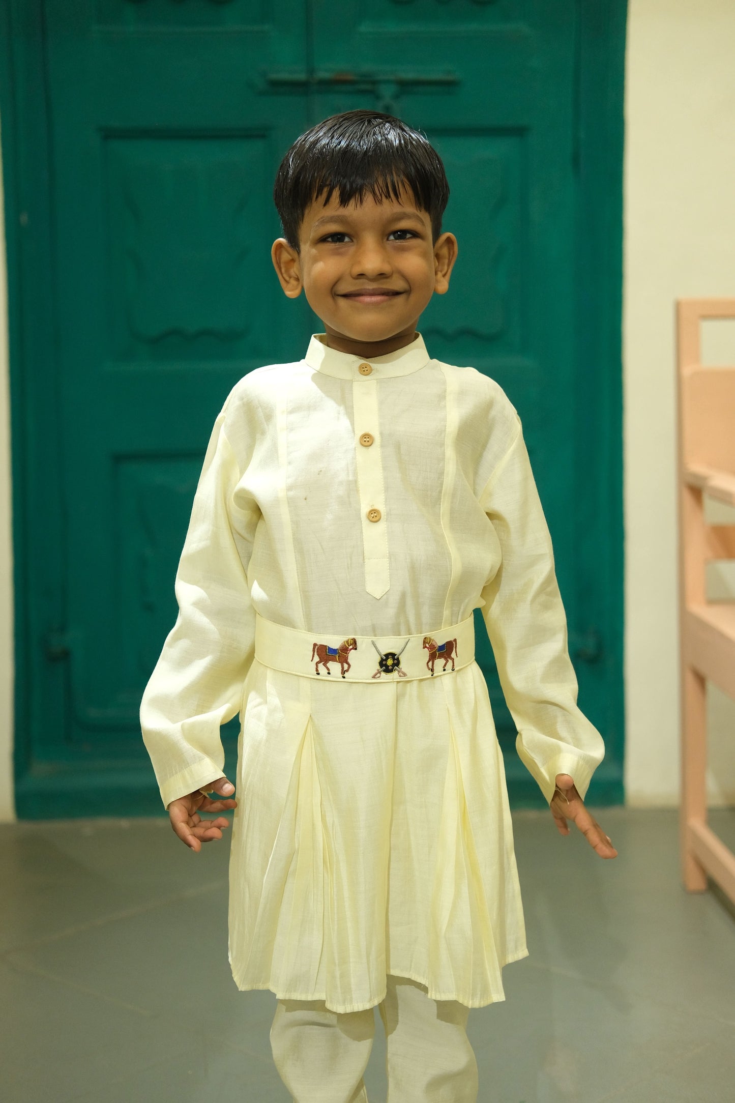 Rajputana Themed Kurta Pajama Set