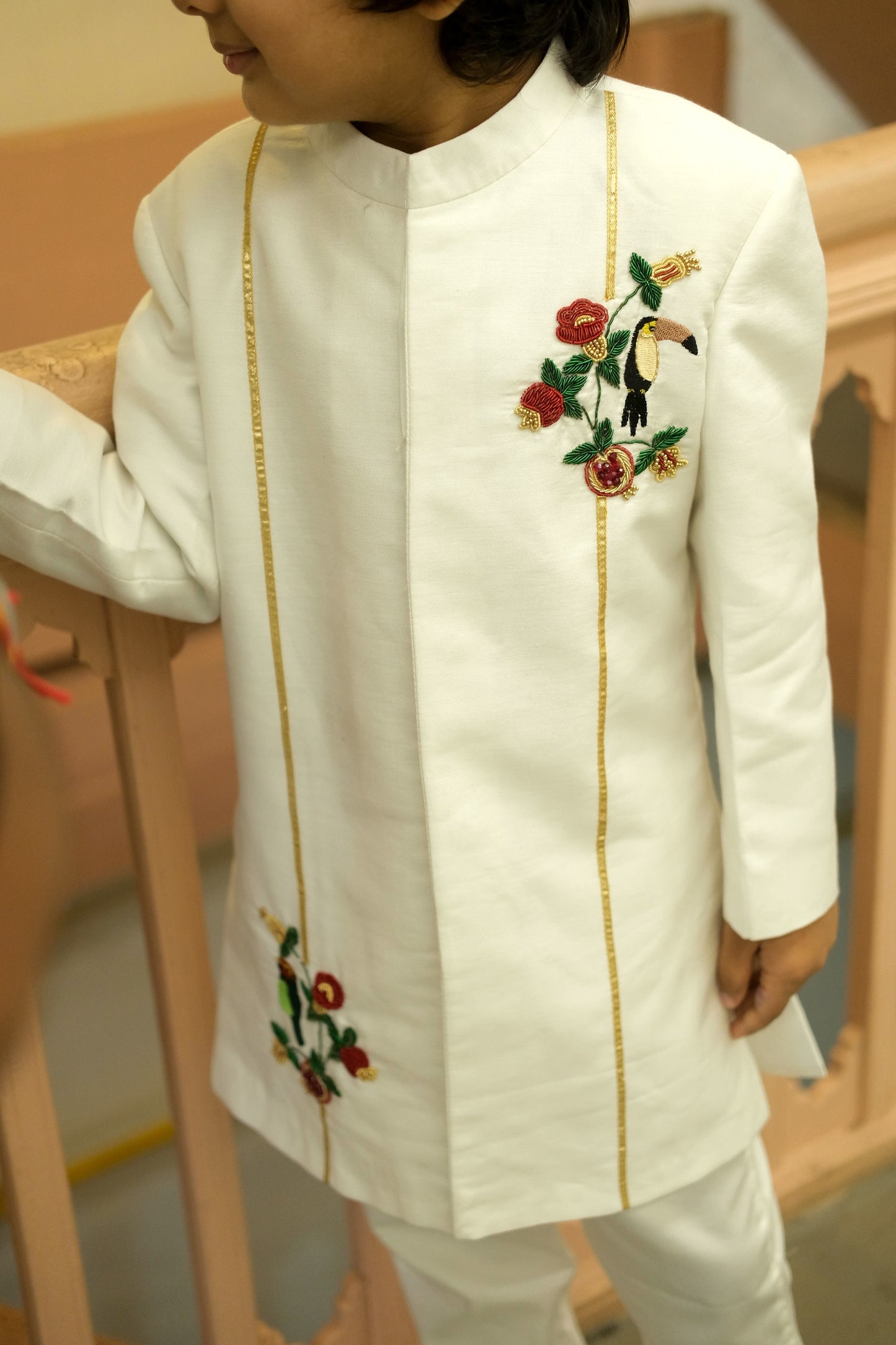 Navira Pure Handwork Pure Silk Sherwani Set