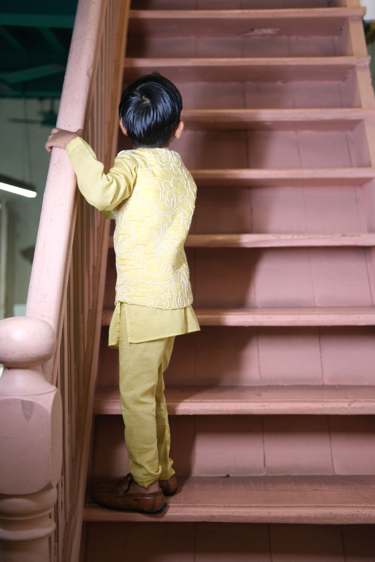 Lumin Weave Pure Cotton Koti Kurta Pajama Set