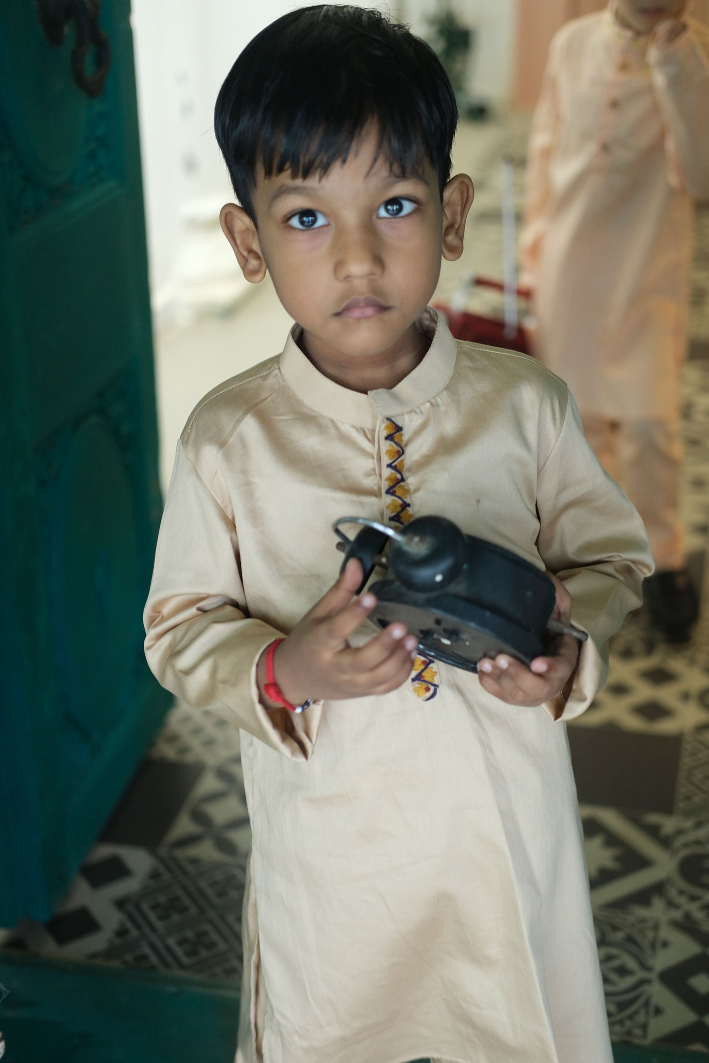 Threadora Hand Embriodered  Premium Pure Cotton Kurta Pajama Set