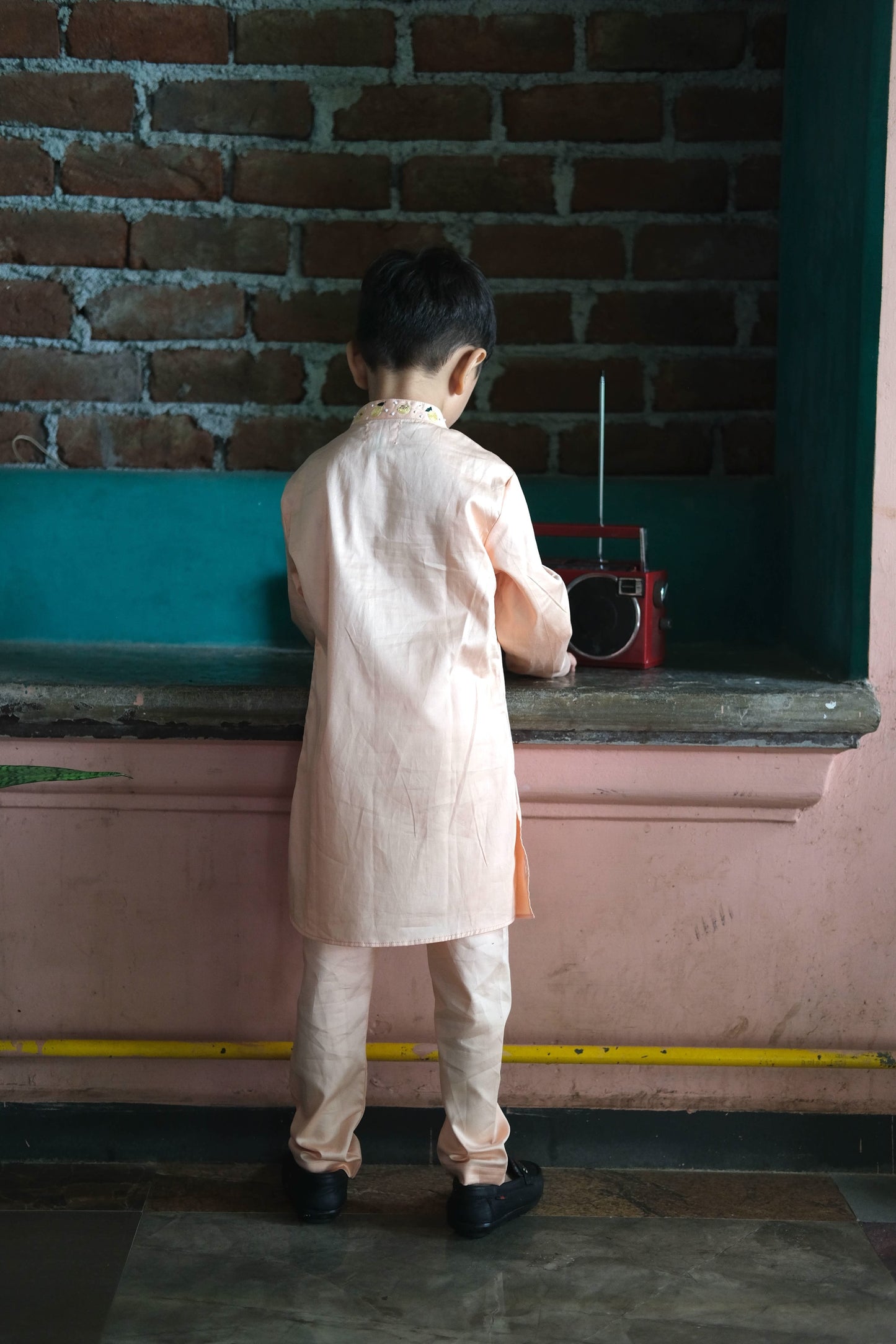 Nimboora Hand Embriodered  Pure Cotton Kurta Pajama Set