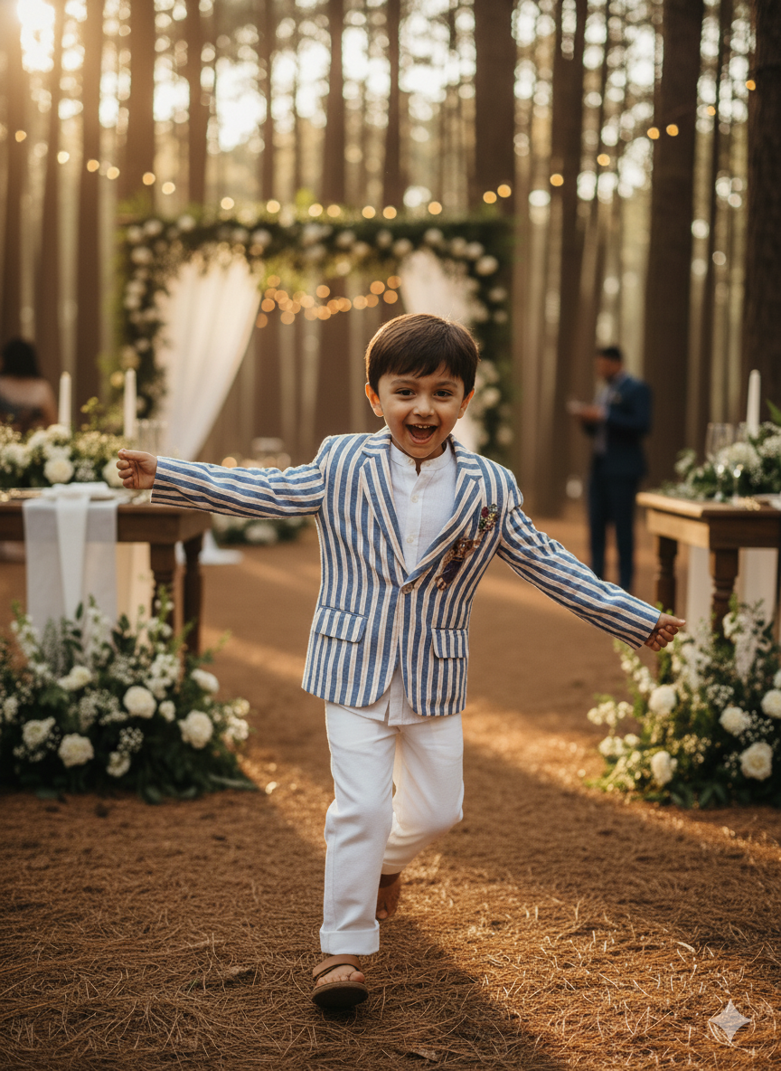 Serene Stripes Carinval Themed Blazer set