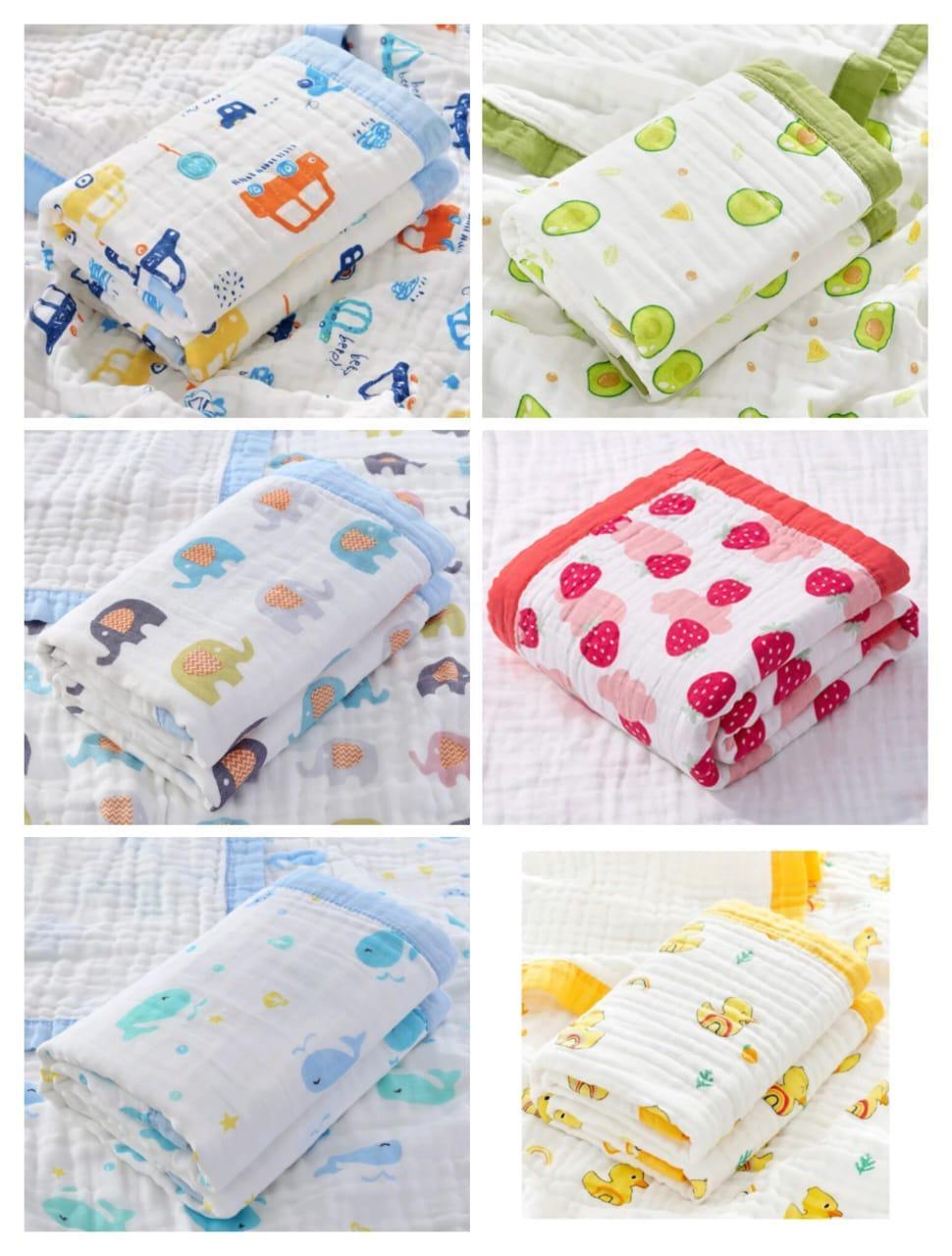 Duck Print 100% Soft Cotton Muslin Blanket (Pack of 1) - Funny Bones Clothings