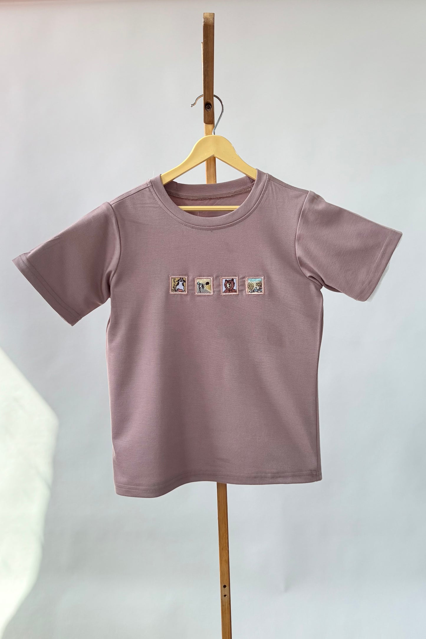 Tencel™ Natures Walk Inspired Embroidered Half Sleeves T-Shirt