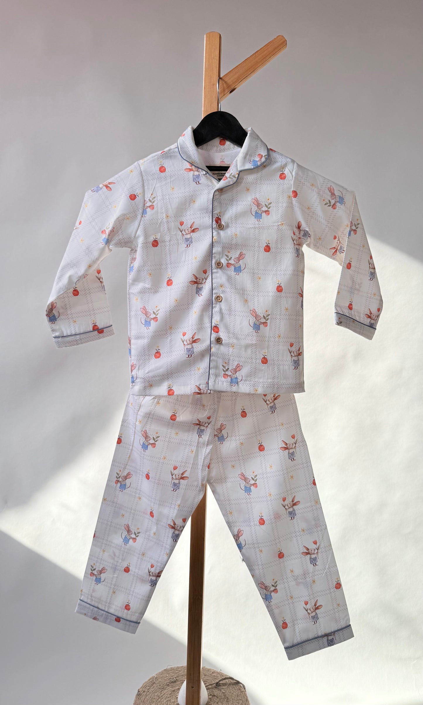 Mouse and The Pot Story Inspired Premium Italian Cotton Night Suit