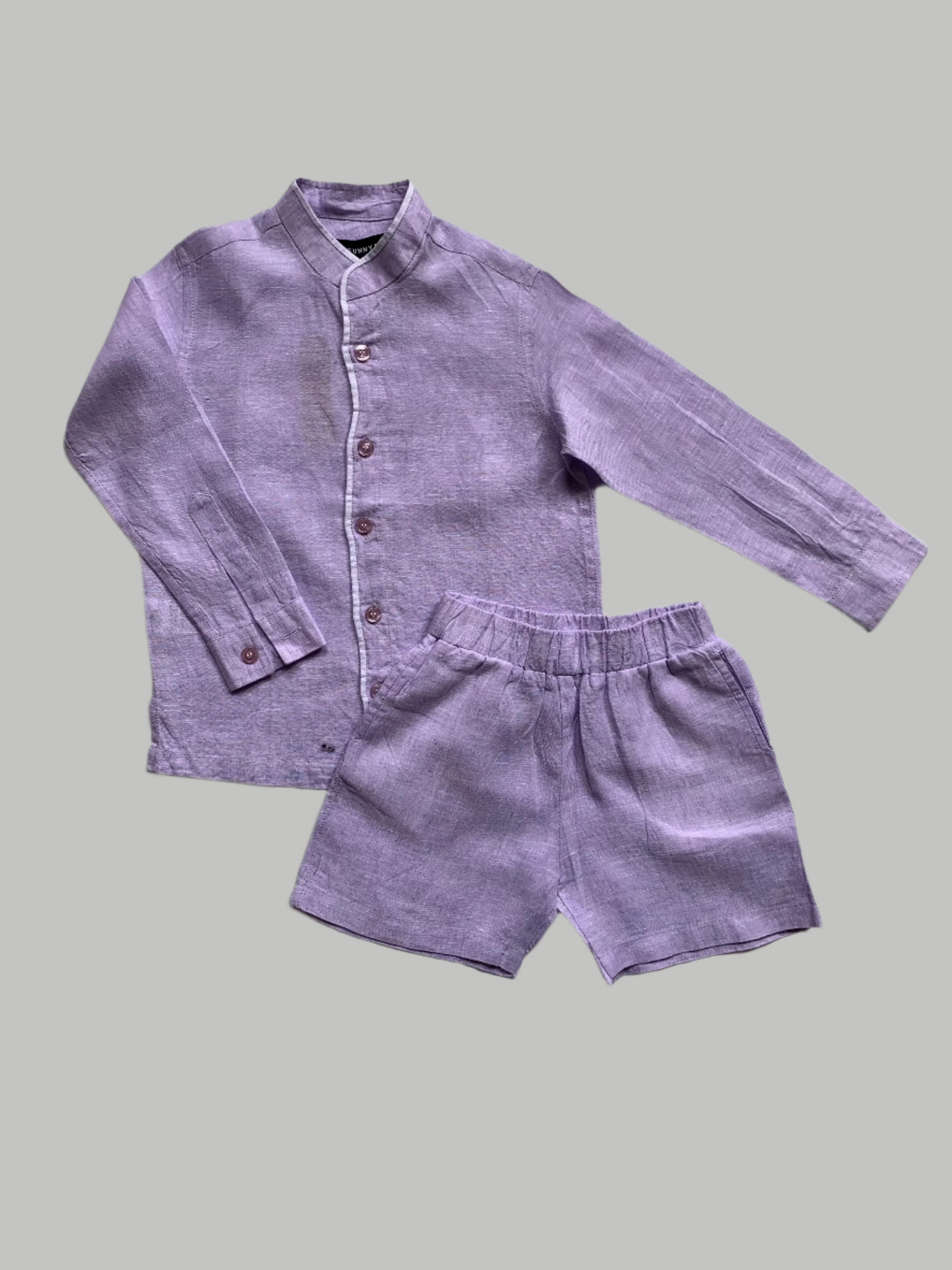 Classic Unisex Purple Shirt & Shorts Set - Funny Bones Clothings