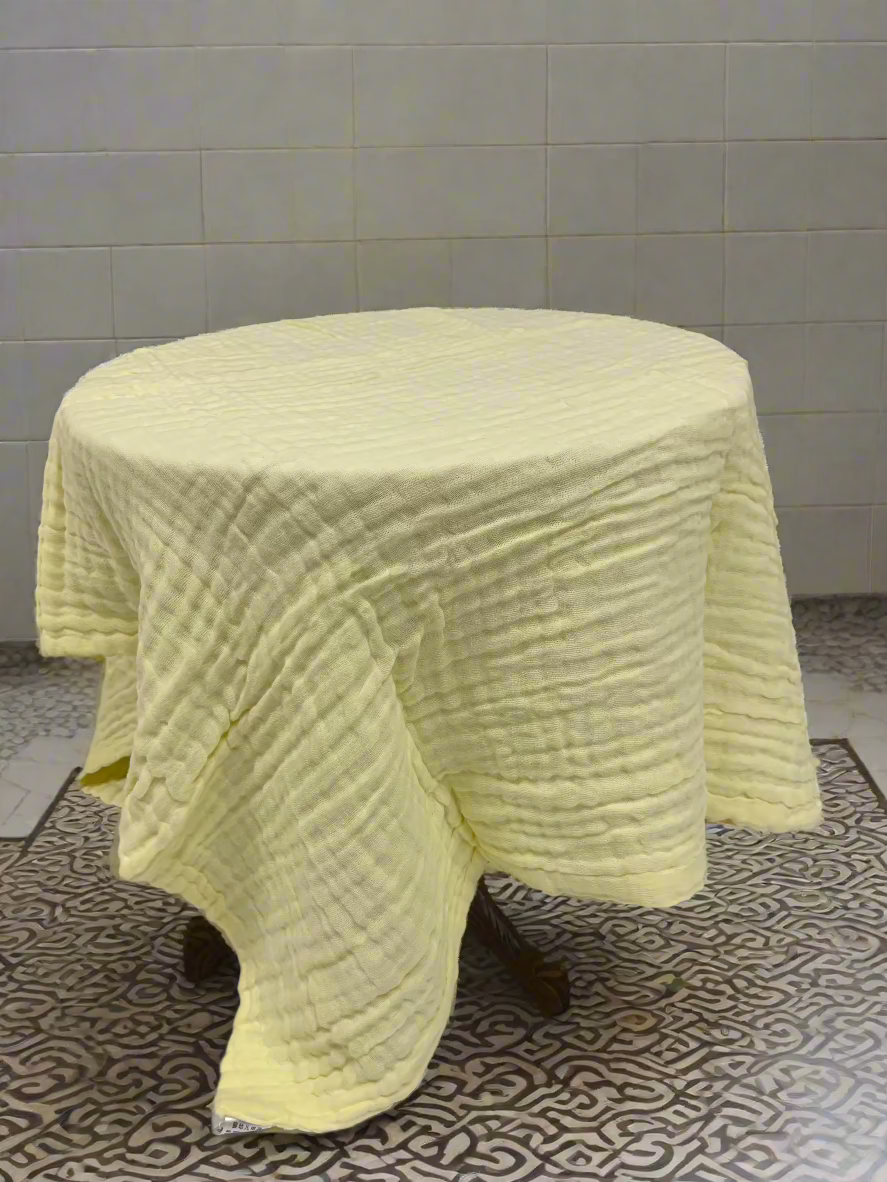 Classic Yellow 100% Soft Cotton Muslin Bath Towel (Pack of 1) - Funny Bones Clothings