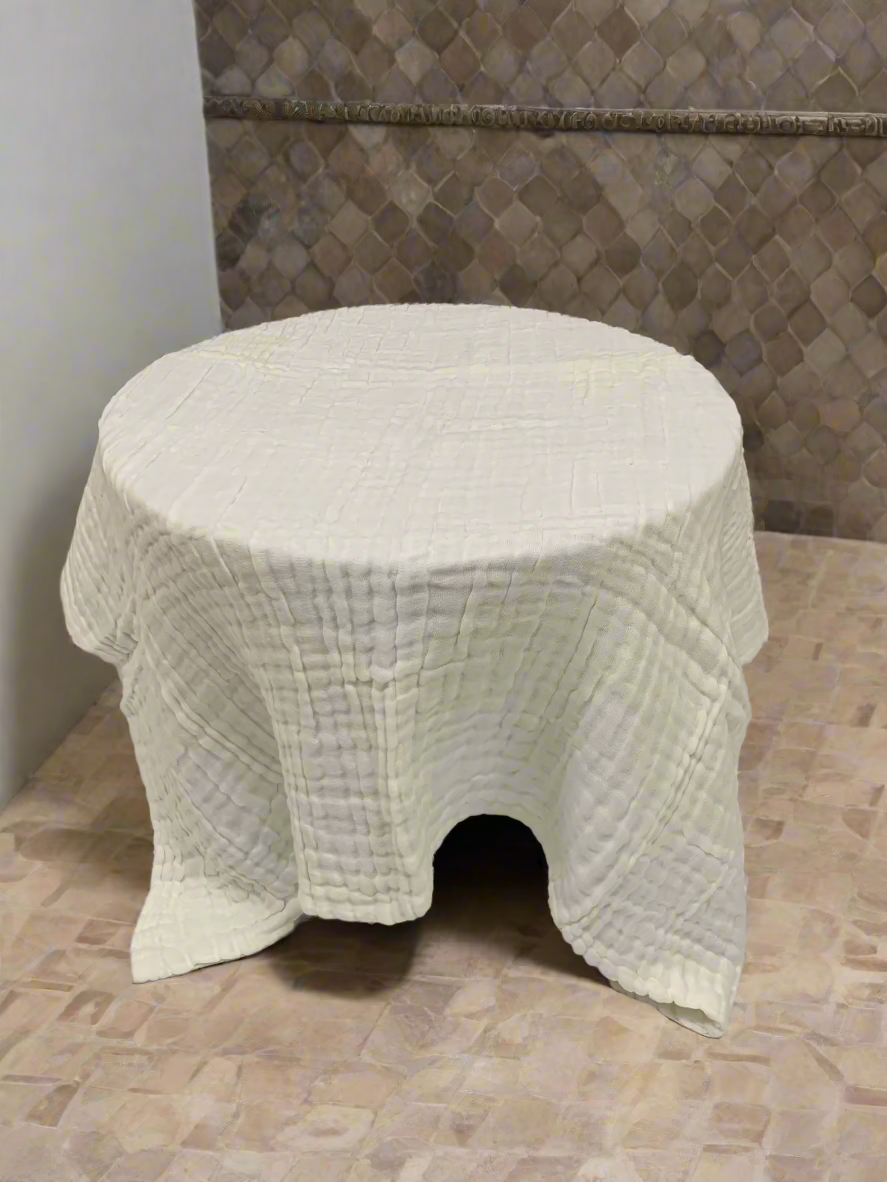 Classic White 100% Soft Cotton Muslin Bath Towel (Pack of 1) - Funny Bones Clothings