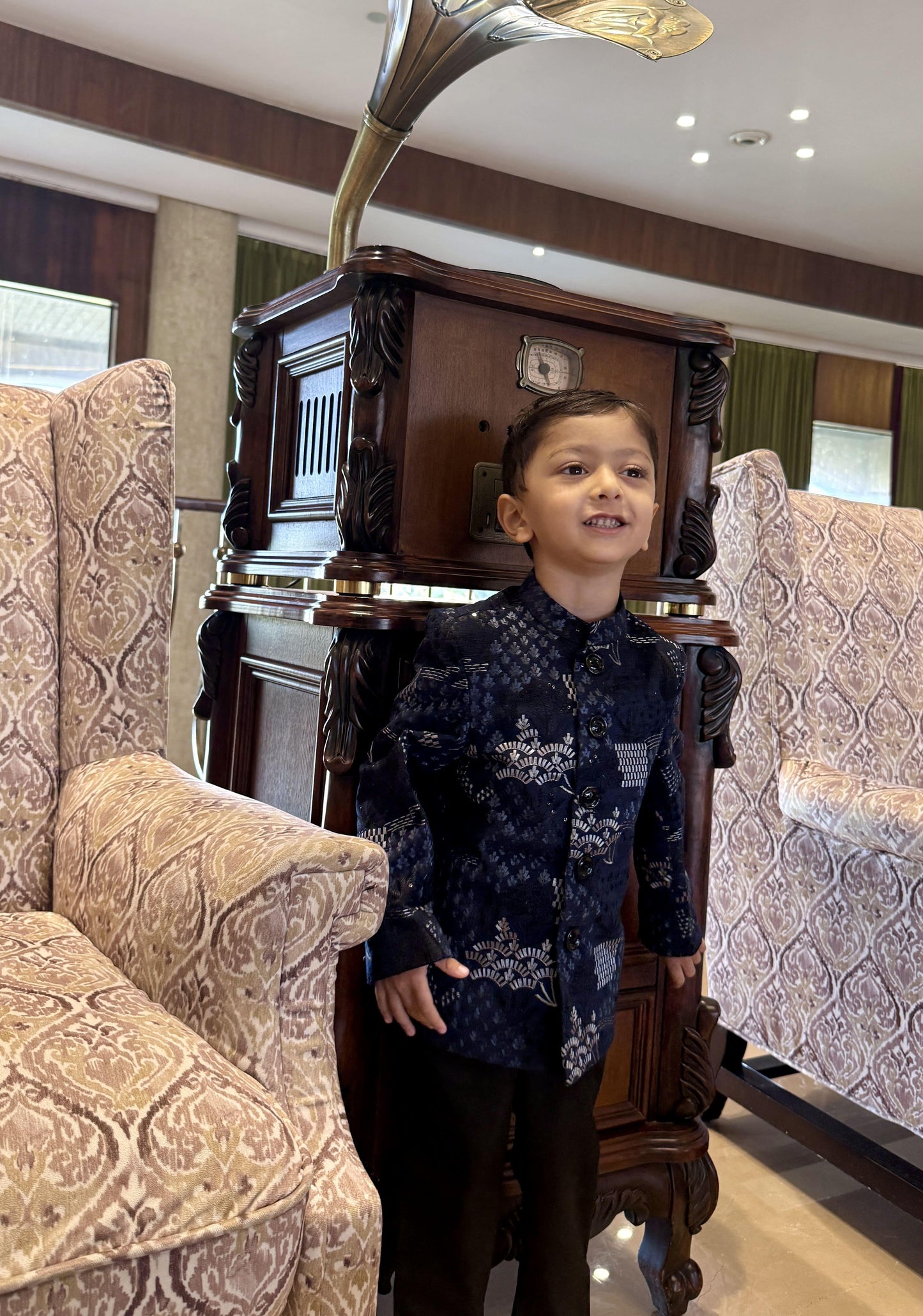 Deer Work Premium Velvet Jodhpuri Bandgala with Pants - Funny Bones Clothings