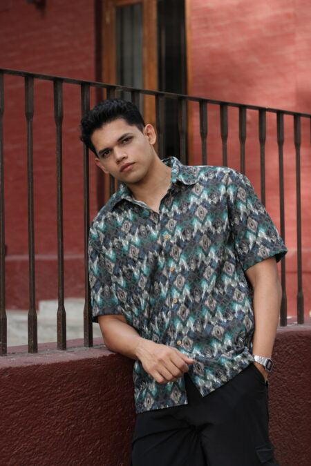 Self Weaved Relaxed Fit Shirt - Funny Bones Clothings