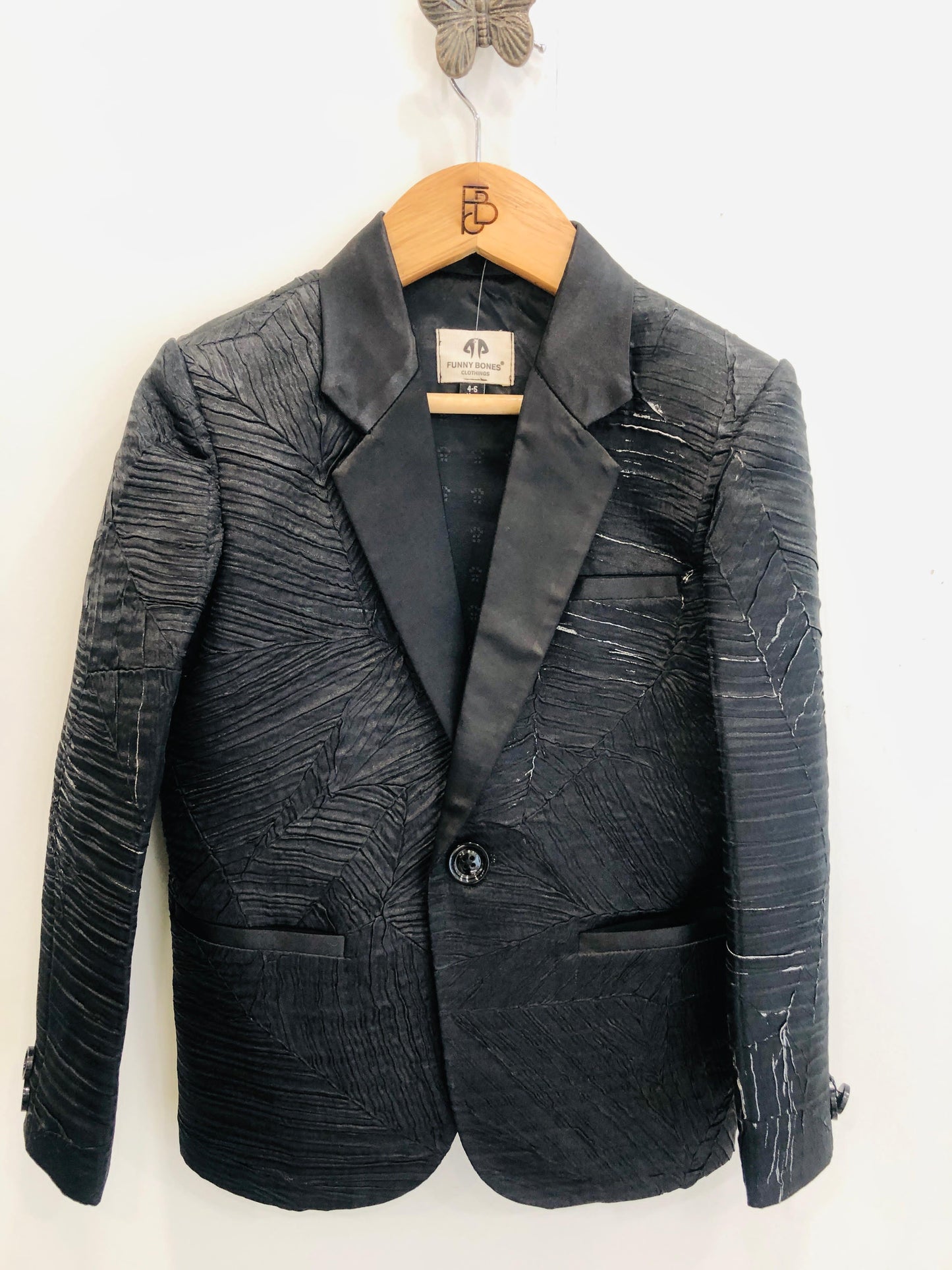 Rusty Leaf Textured Blazer Set