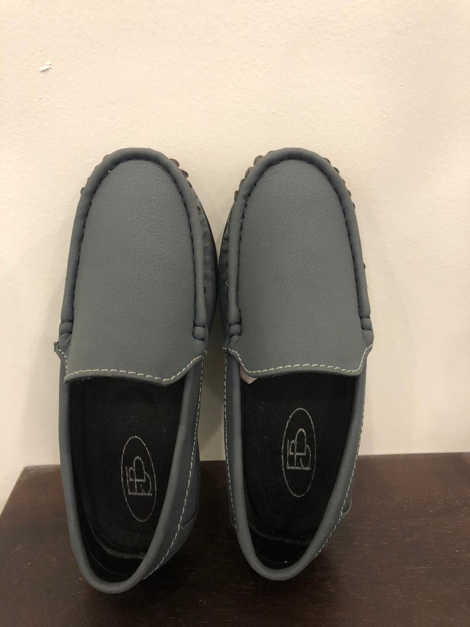 Leather Loafers - Grey Colour