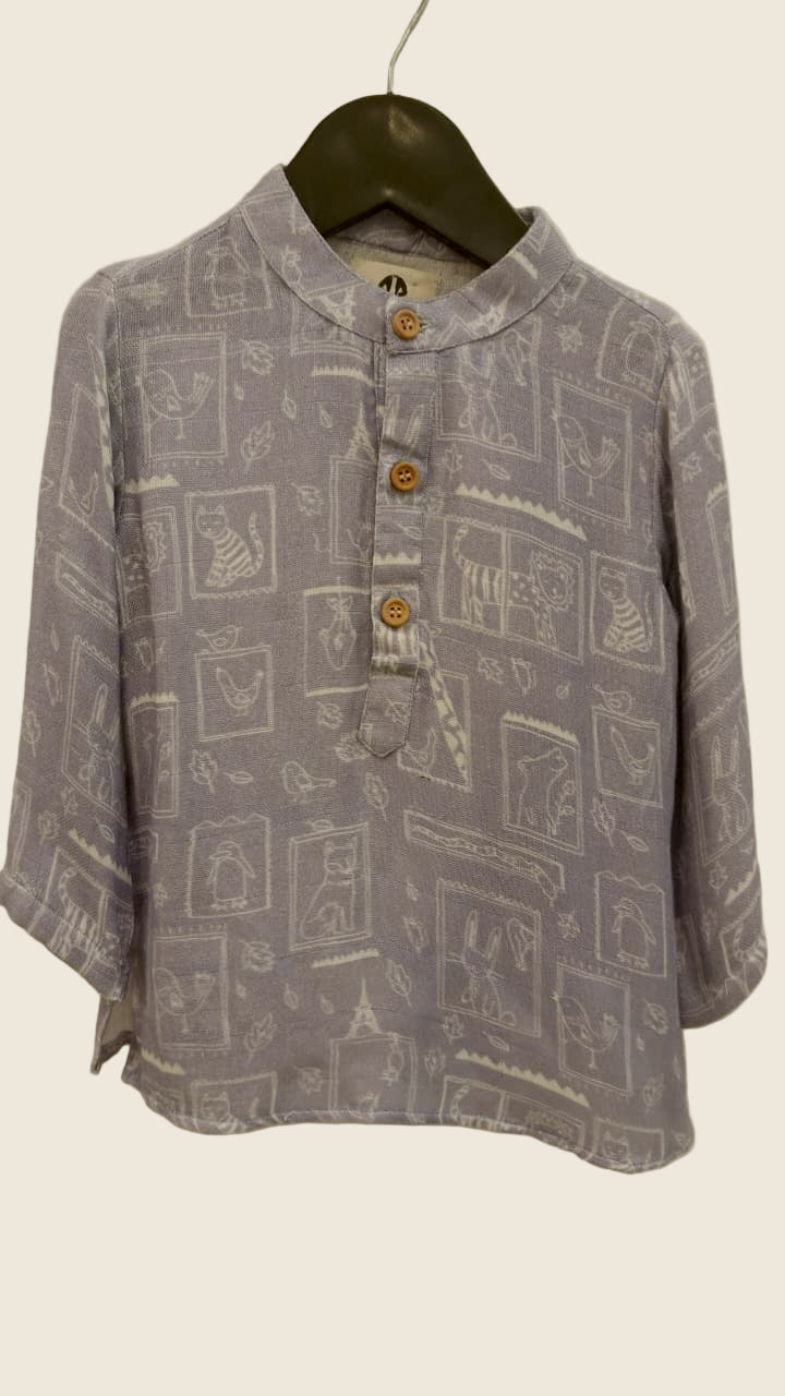 Animal Parade Pure Bamboo Muslin Cotton Kurta Pajama Set