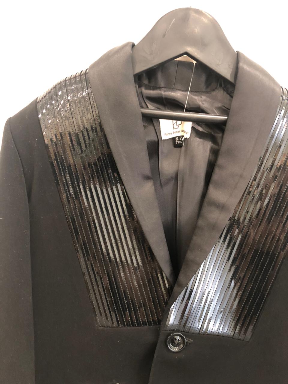 Obsidian Shine Signature Black Blazer Set