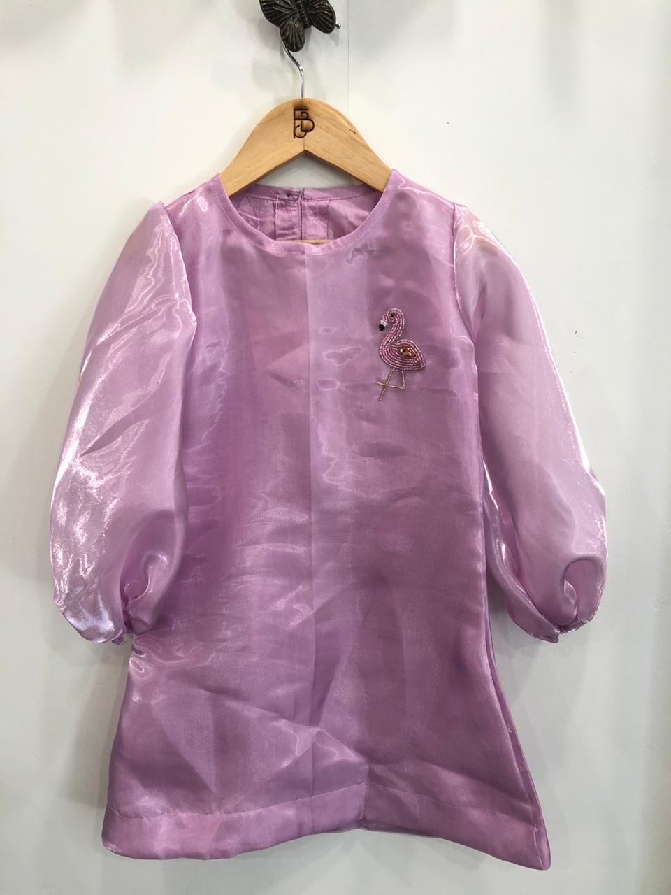 Glittering Rose Bliss Organza Girls Dress