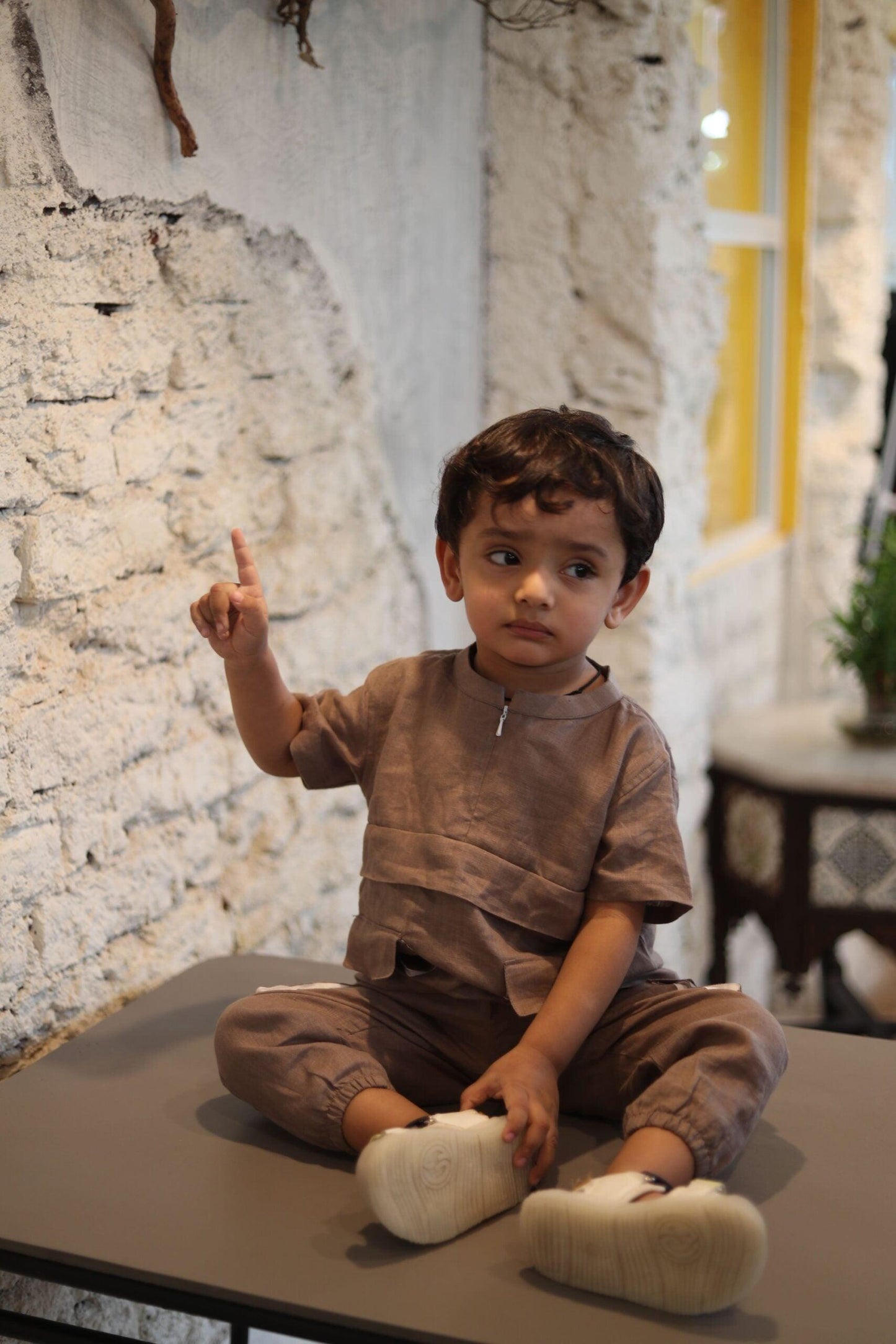 Box Pleated Pure Linen Premium Co-ords - Funny Bones Clothings