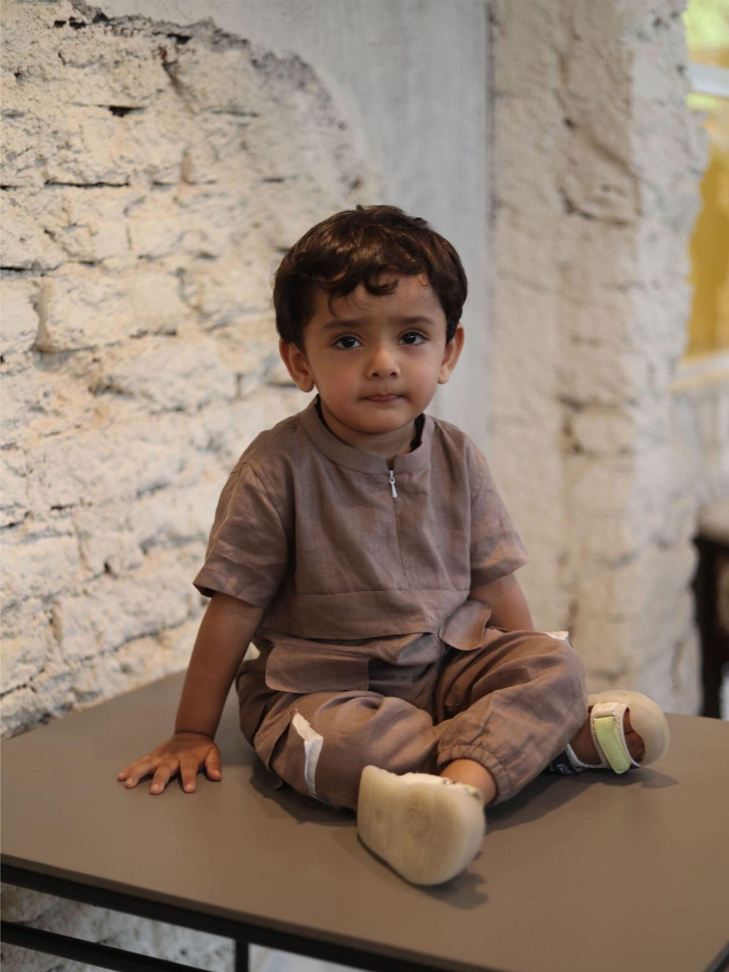 Box Pleated Pure Linen Premium Co-ords - Funny Bones Clothings