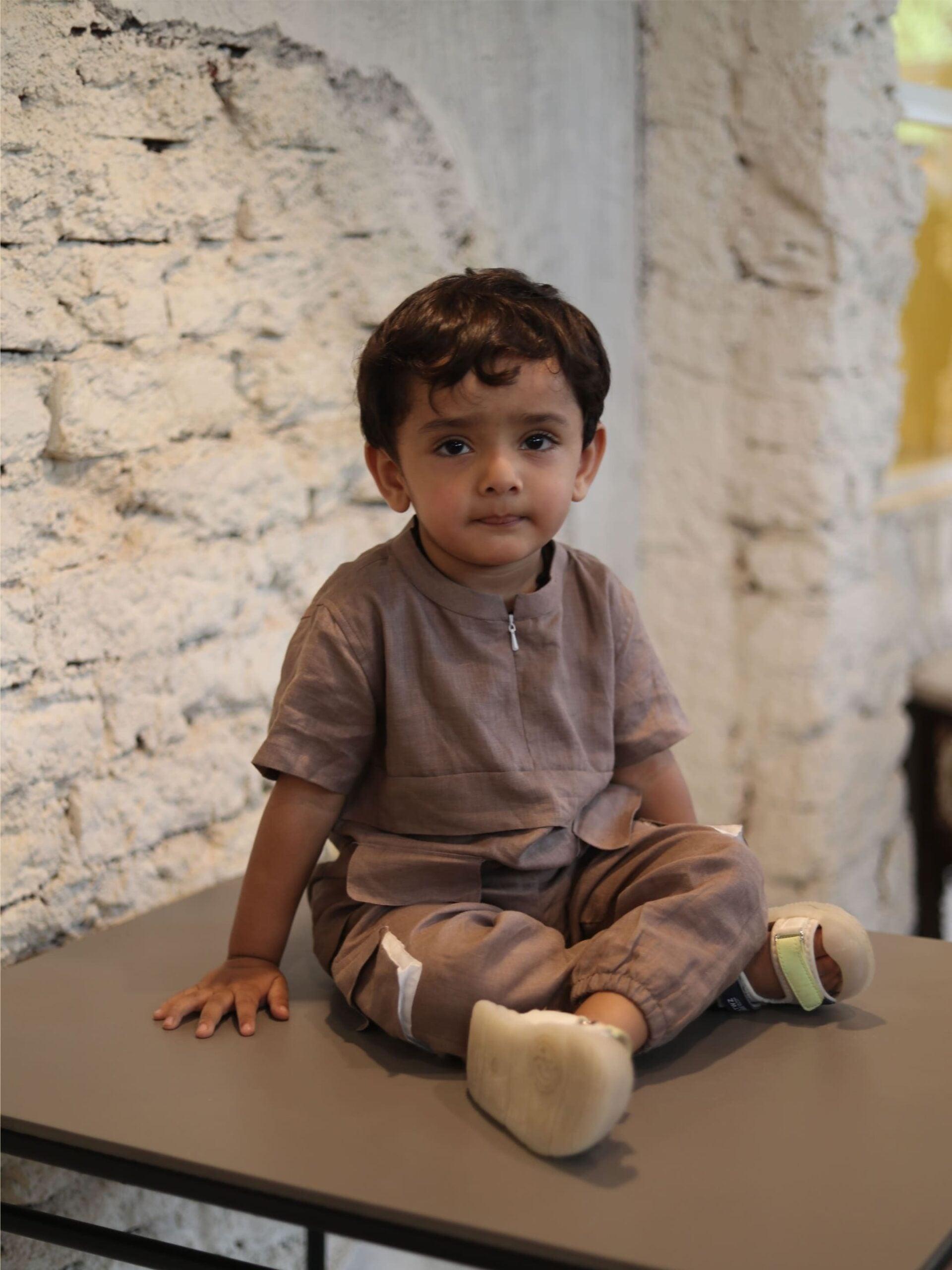 Box Pleated Pure Linen Premium Co-ords - Funny Bones Clothings