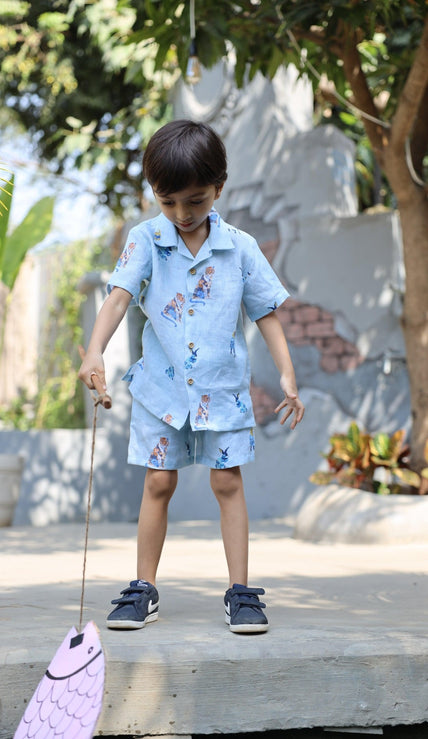 Co-ord Sets for Boys | Linen & Cotton Matching Sets | Funny Bones - Funny Bones Clothings