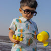 Leafy Leopard Print Pure Linen Shirt