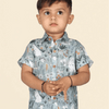 White Rabbit Print Pure Linen Shirt
