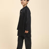Solid Black Pure Premium Cotton Kurta and Pajama Set - Funny Bones Clothings