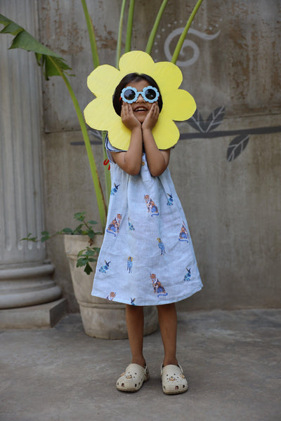 The Royal Toika Print Pure Linen Dress
